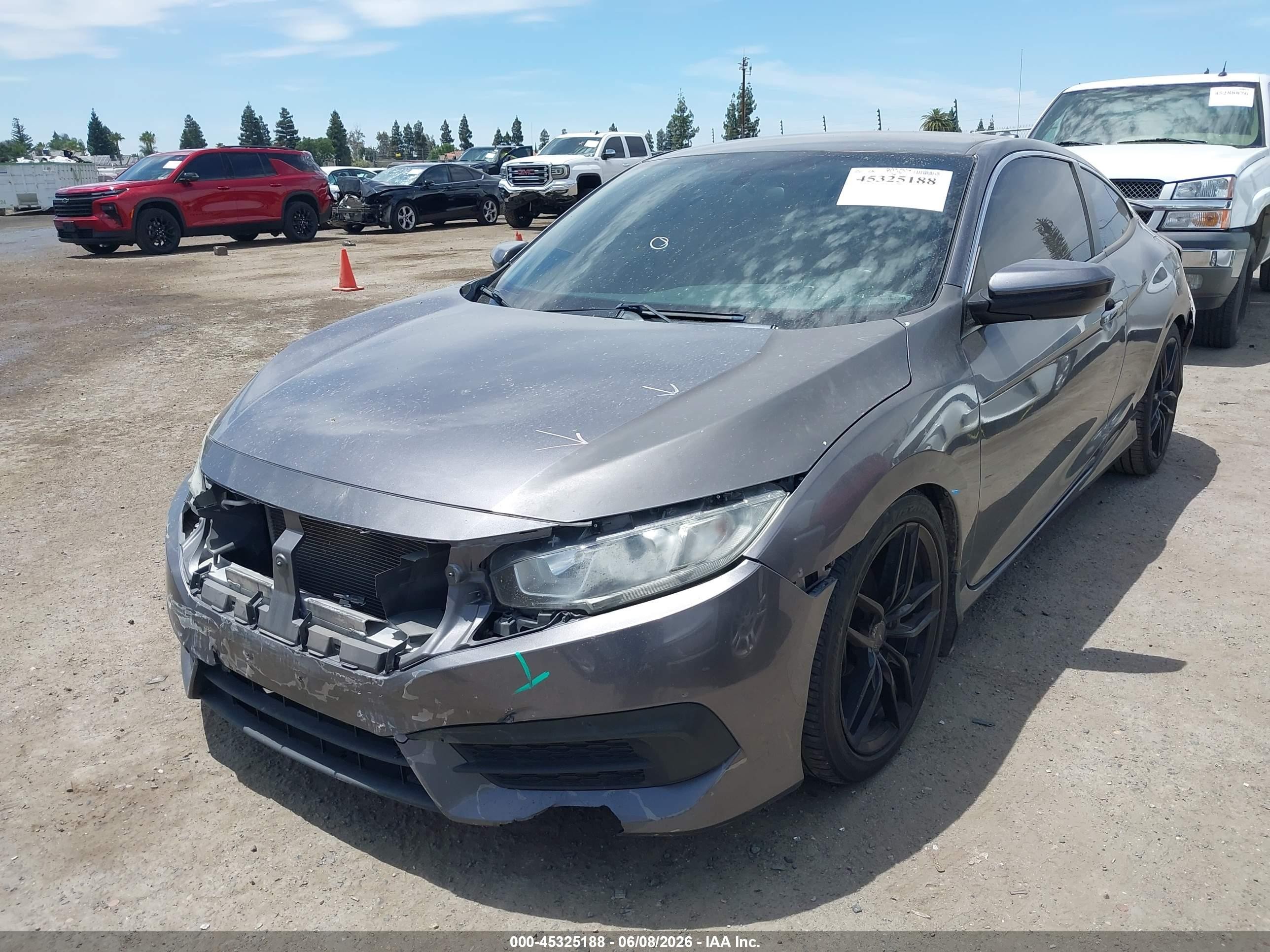 2016 Honda Civic Lx Gray vin: 2HGFC4B53GH316484
