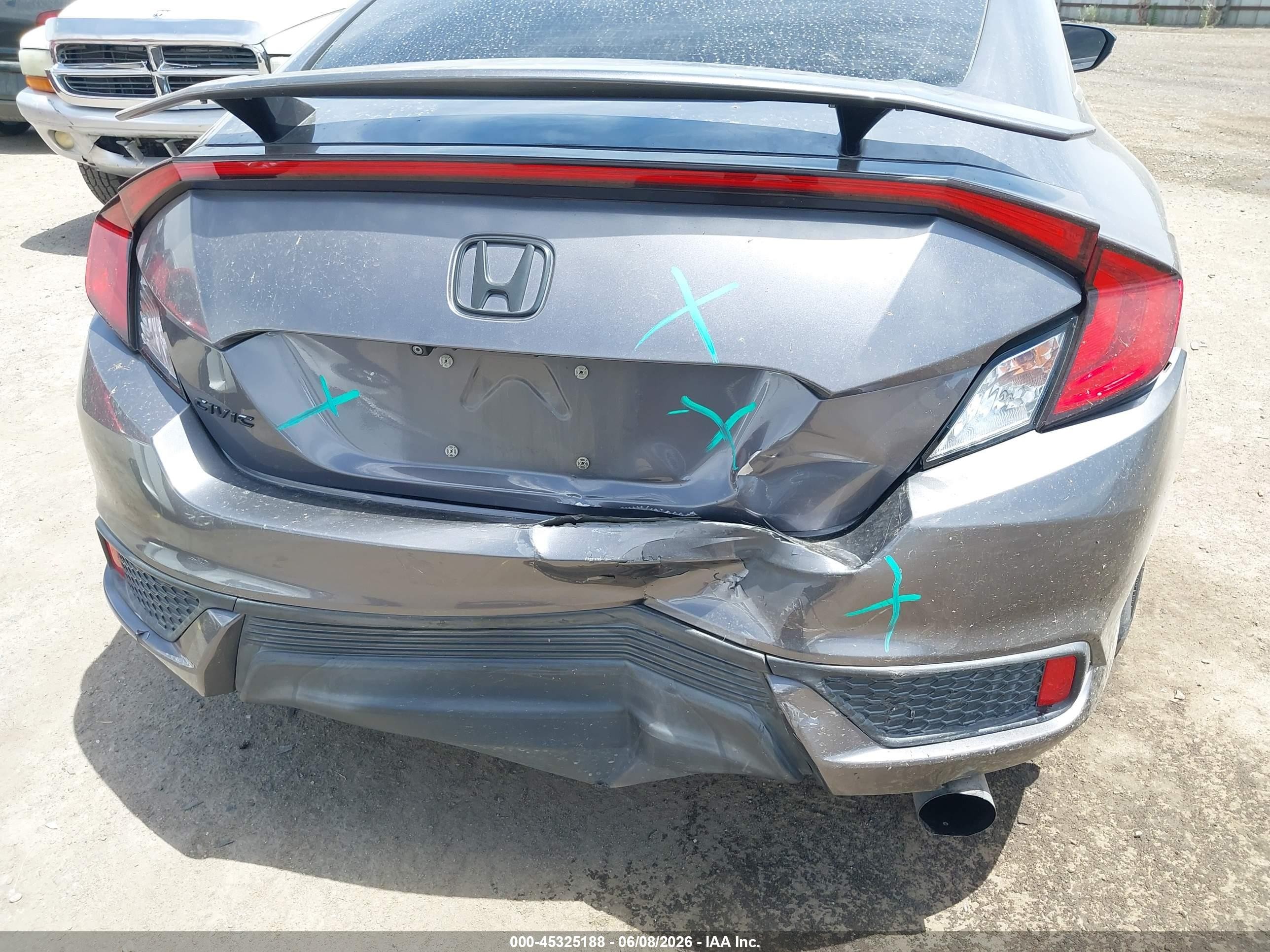2016 Honda Civic Lx Gray vin: 2HGFC4B53GH316484