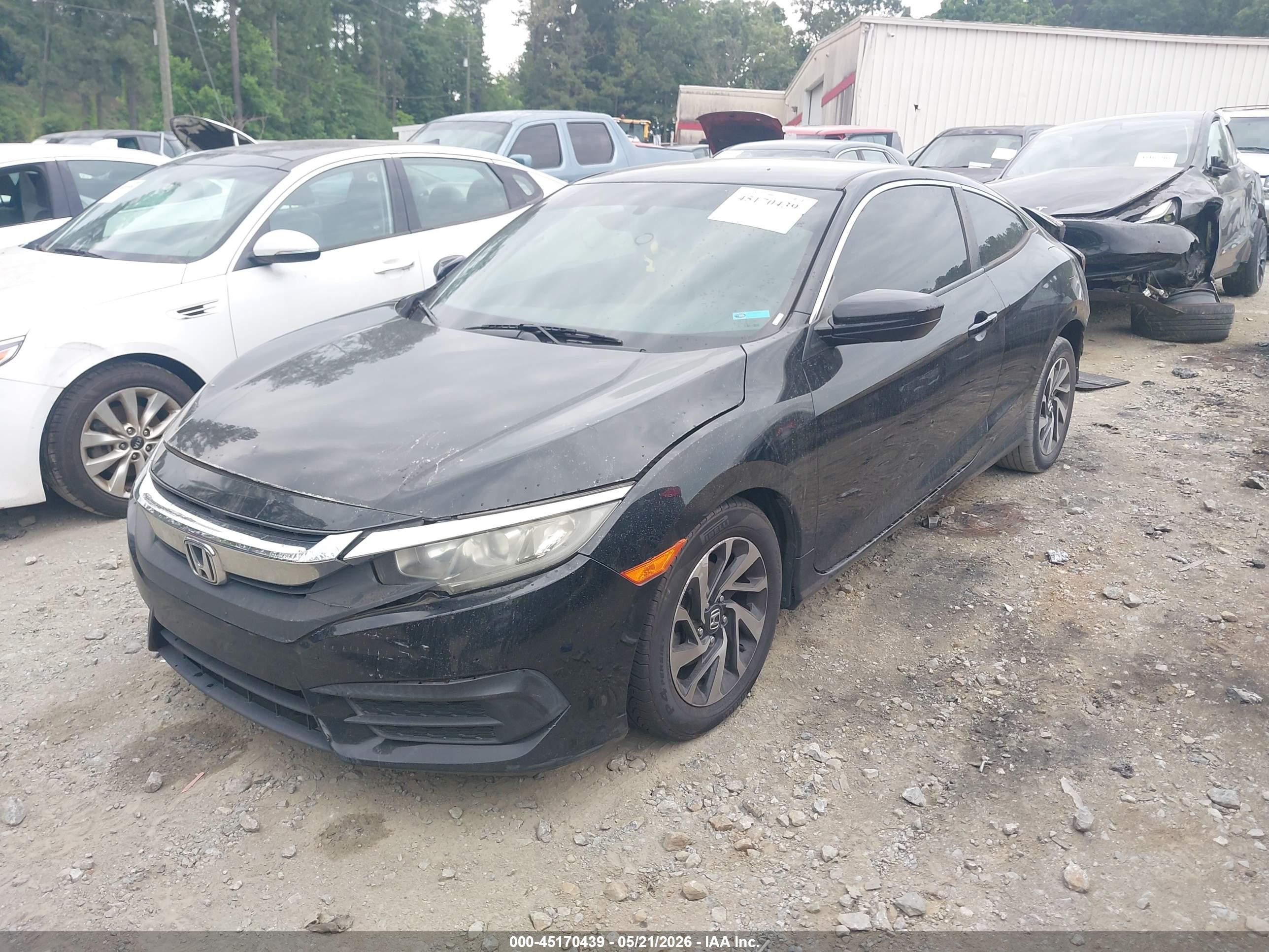 2017 Honda Civic Lx Черный vin: 2HGFC4B53HH309455