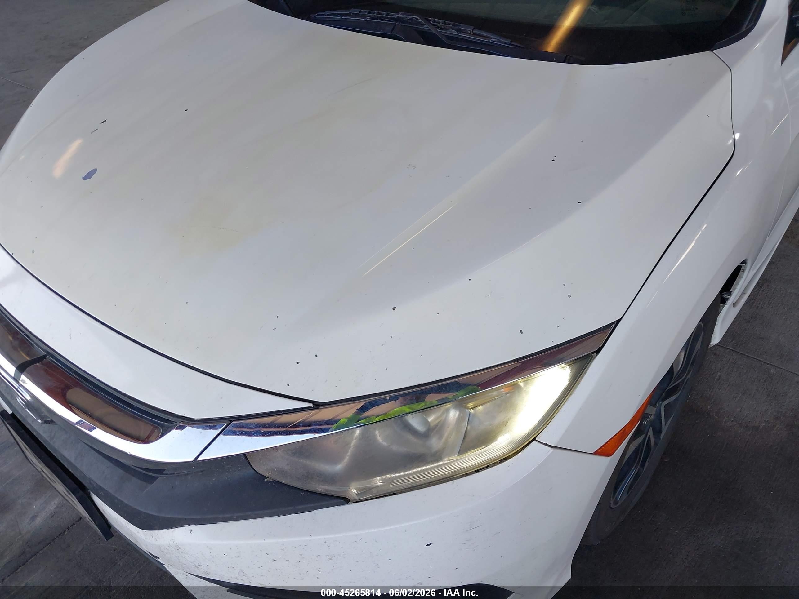 2016 Honda Civic Lx Белый vin: 2HGFC4B56GH314325