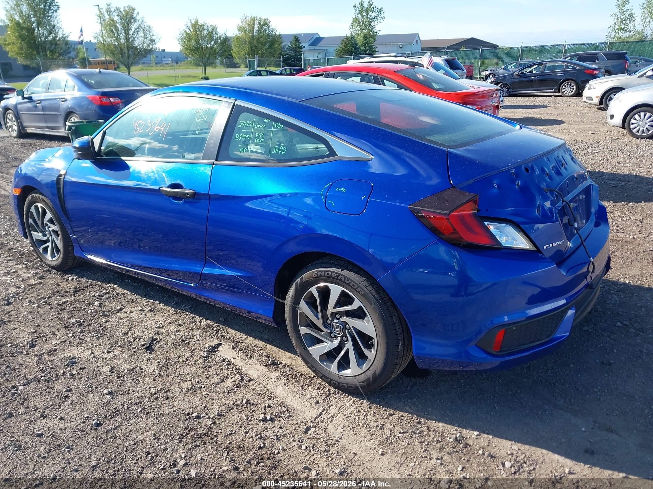 2020 Honda Civic Lx Blue vin: 2HGFC4B67LH303501