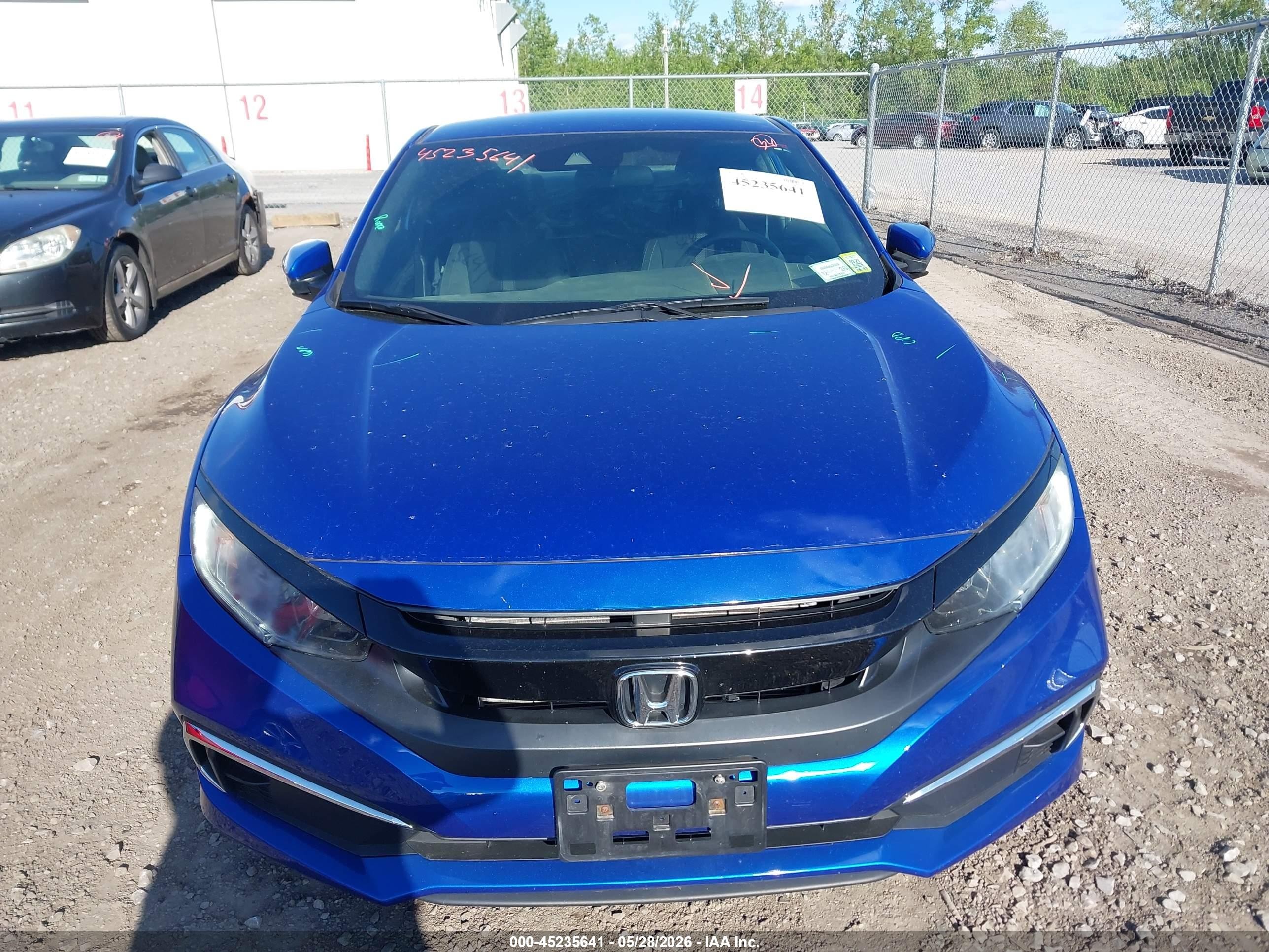 2020 Honda Civic Lx Blue vin: 2HGFC4B67LH303501