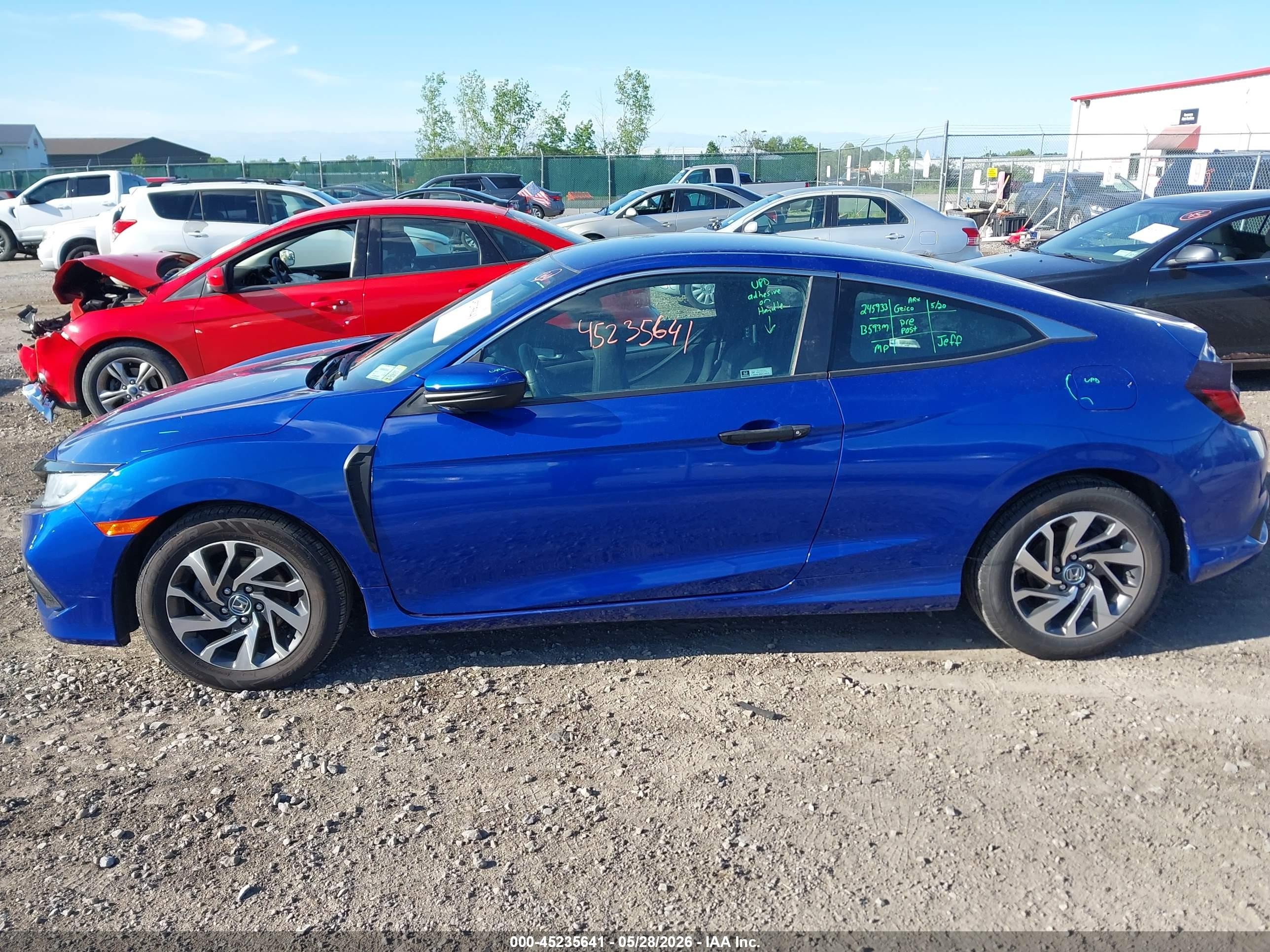2020 Honda Civic Lx Blue vin: 2HGFC4B67LH303501