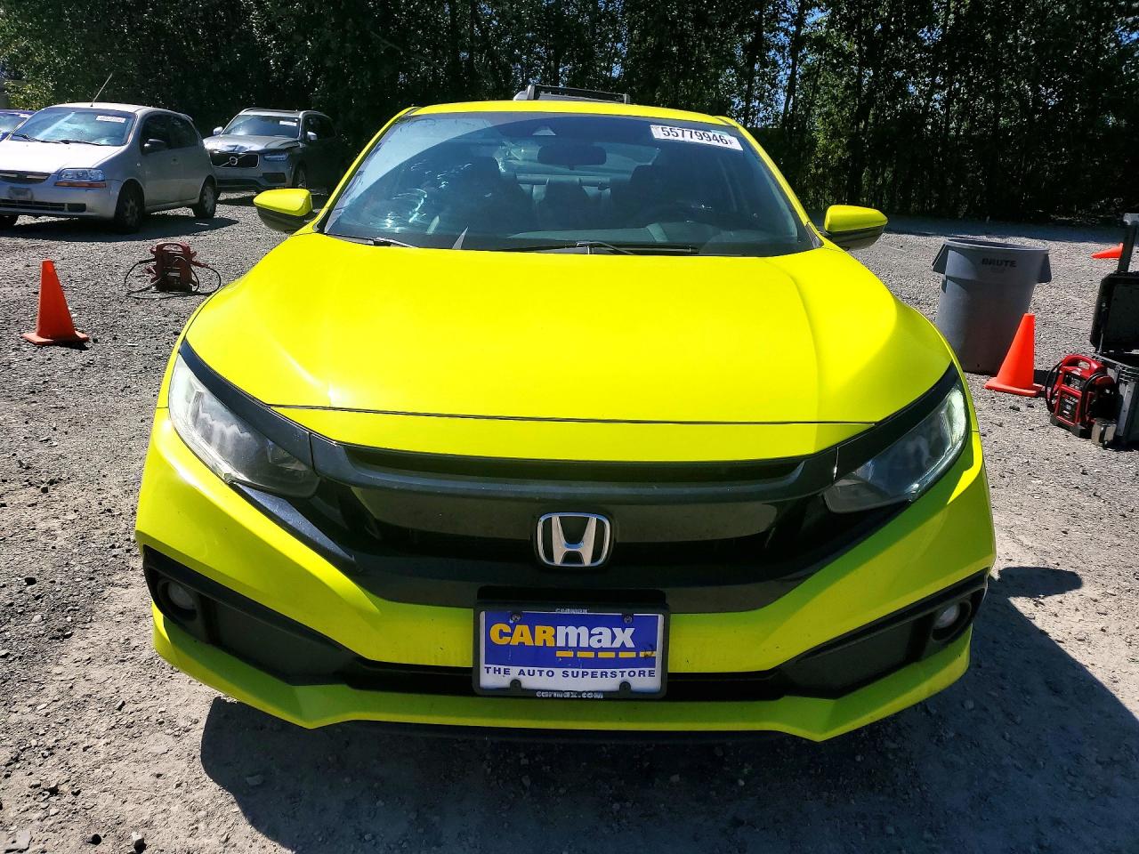 2019 Honda Civic Sport Yellow vin: 2HGFC4B82KH301512