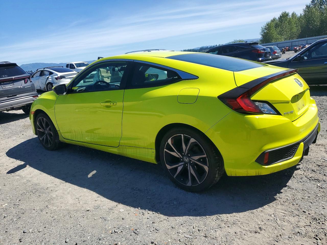 2019 Honda Civic Sport Yellow vin: 2HGFC4B82KH301512