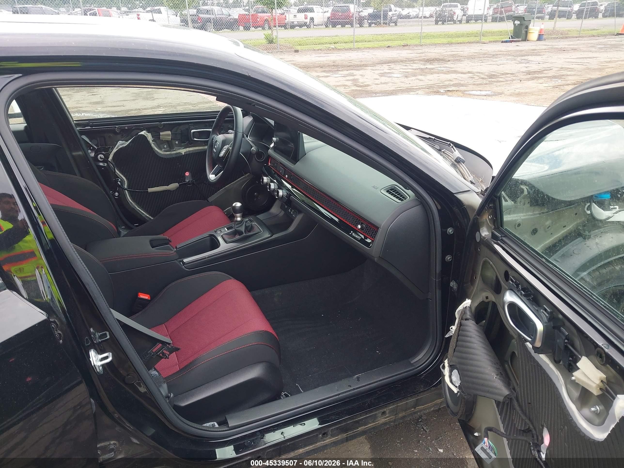 2023 Honda Civic Si Sedan Black vin: 2HGFE1E50PH470963