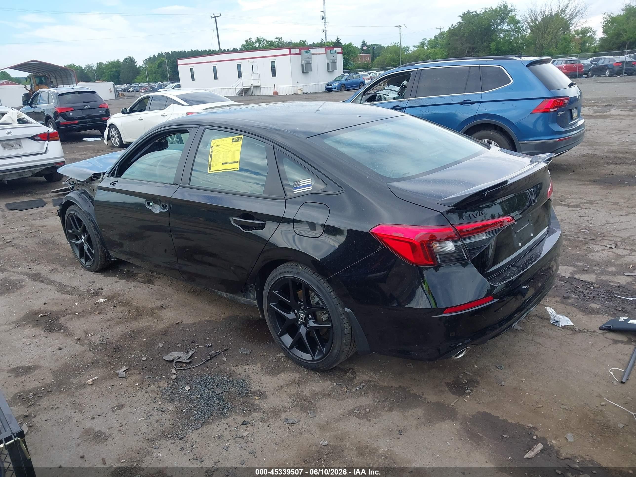 2023 Honda Civic Si Sedan Black vin: 2HGFE1E50PH470963