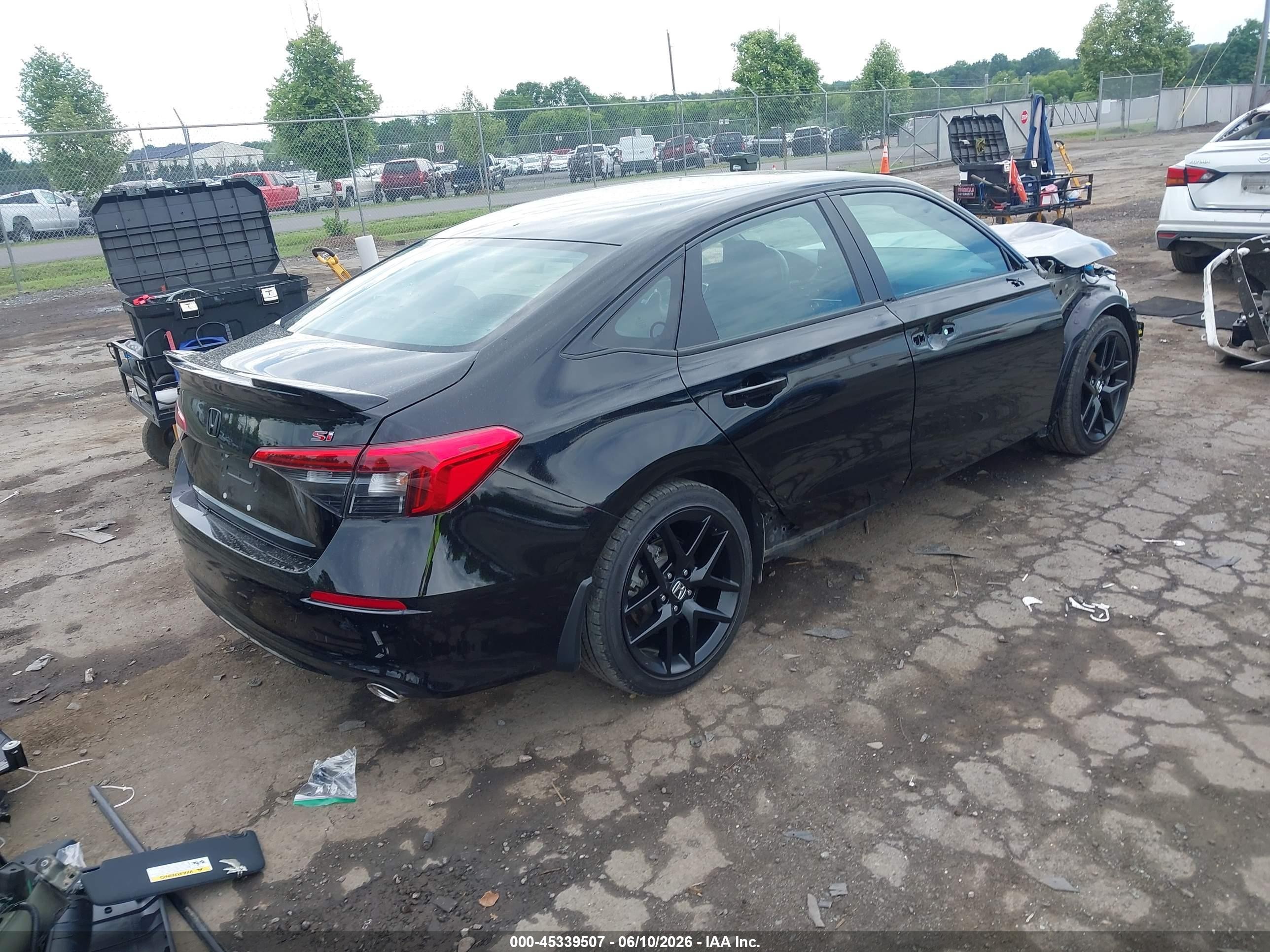 2023 Honda Civic Si Sedan Black vin: 2HGFE1E50PH470963