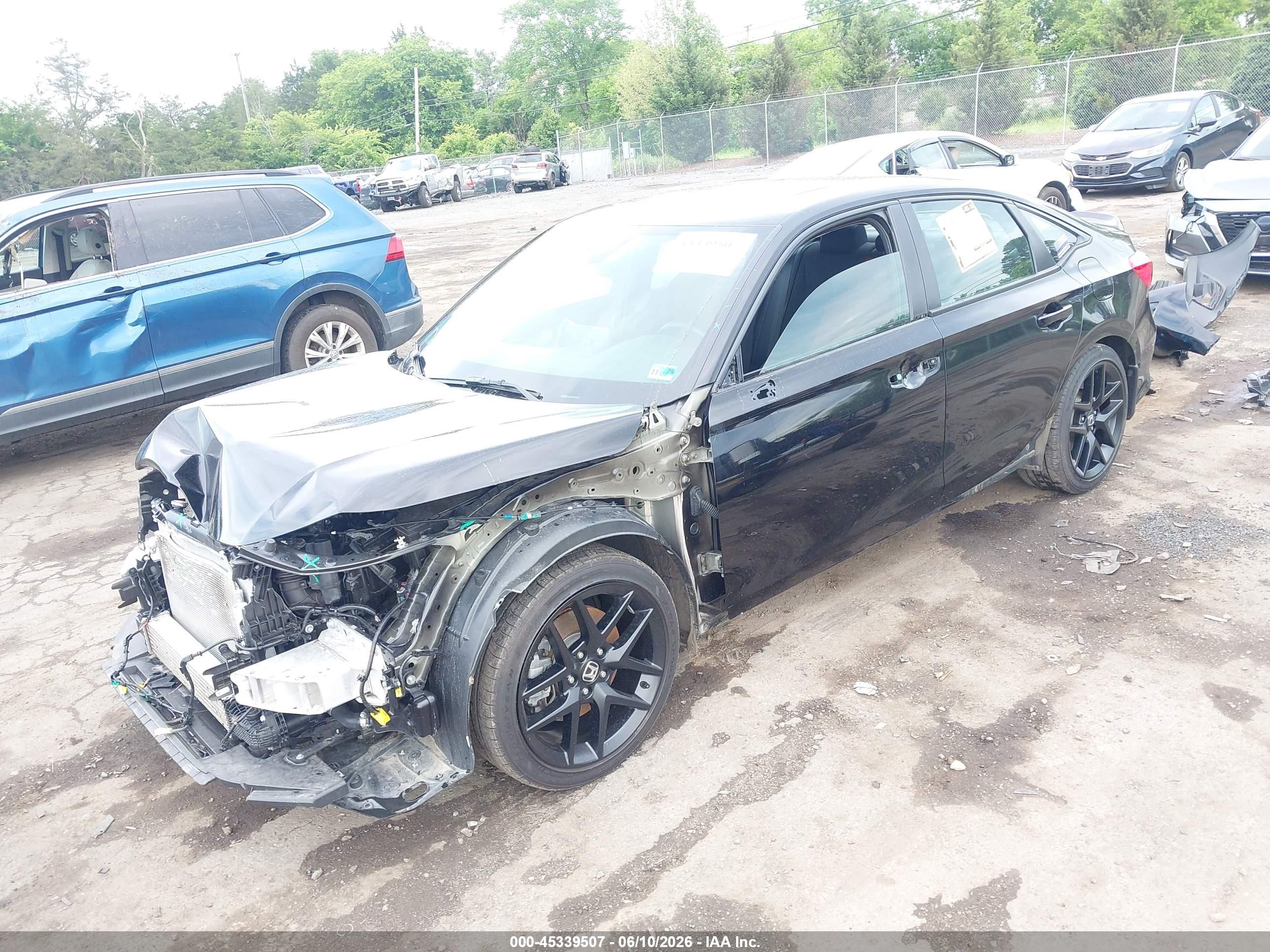2023 Honda Civic Si Sedan Black vin: 2HGFE1E50PH470963