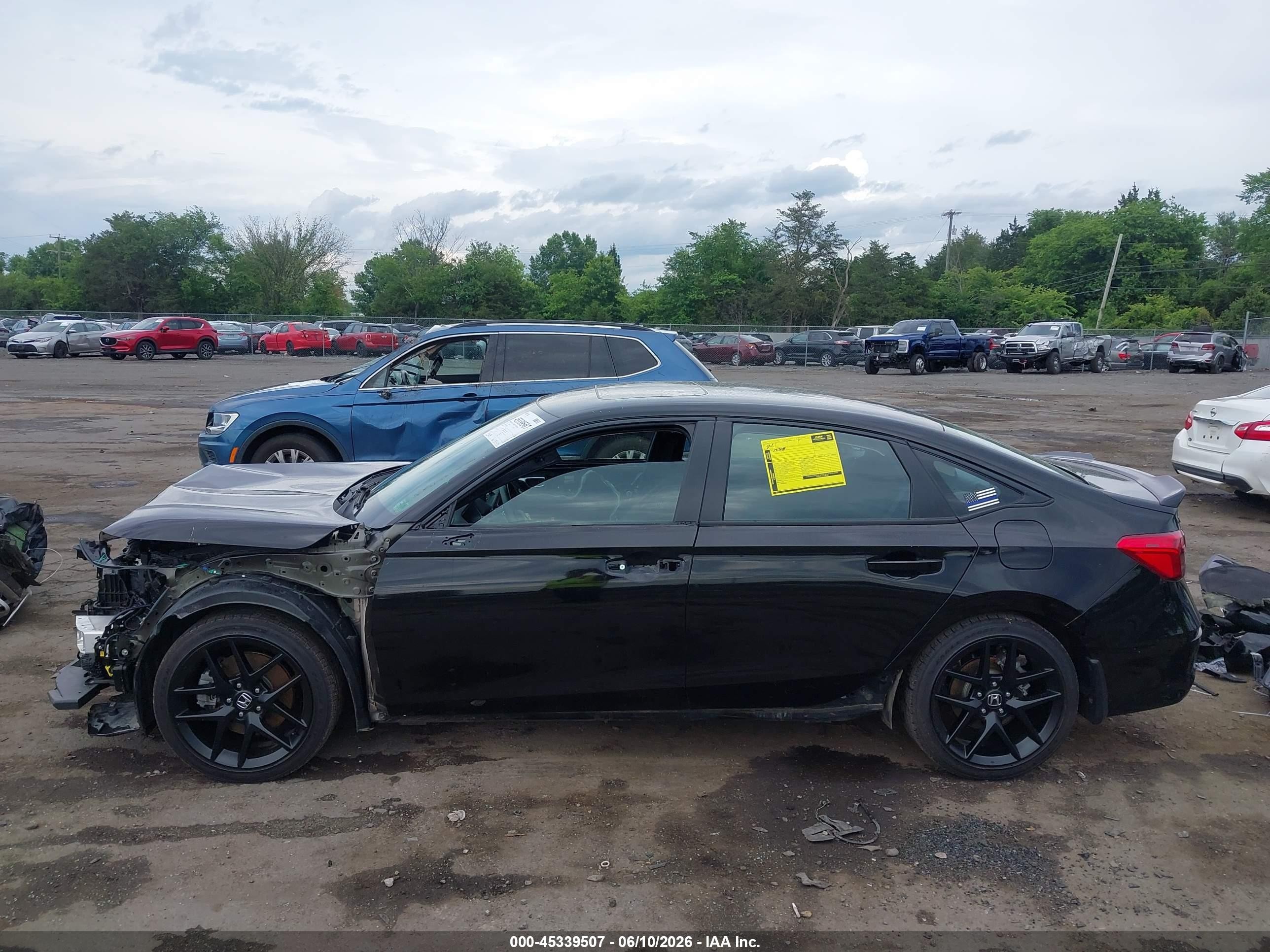 2023 Honda Civic Si Sedan Black vin: 2HGFE1E50PH470963