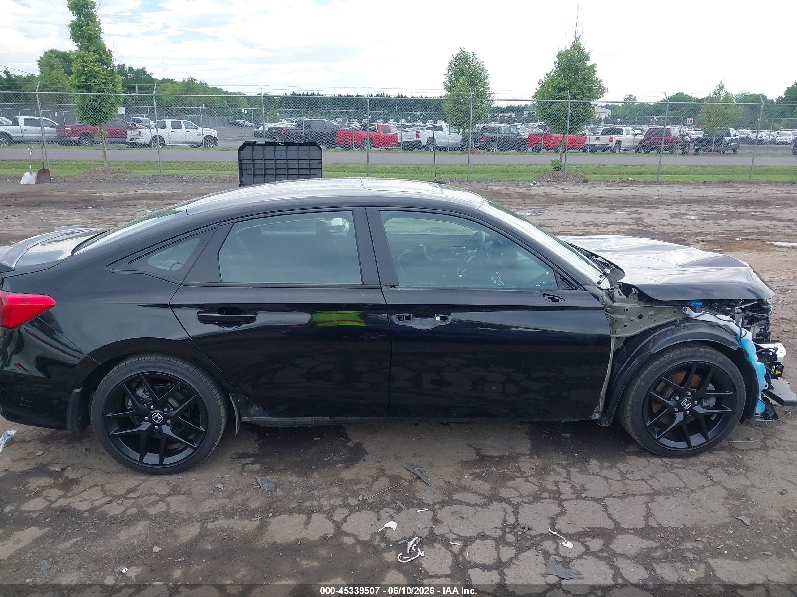 2023 Honda Civic Si Sedan Black vin: 2HGFE1E50PH470963