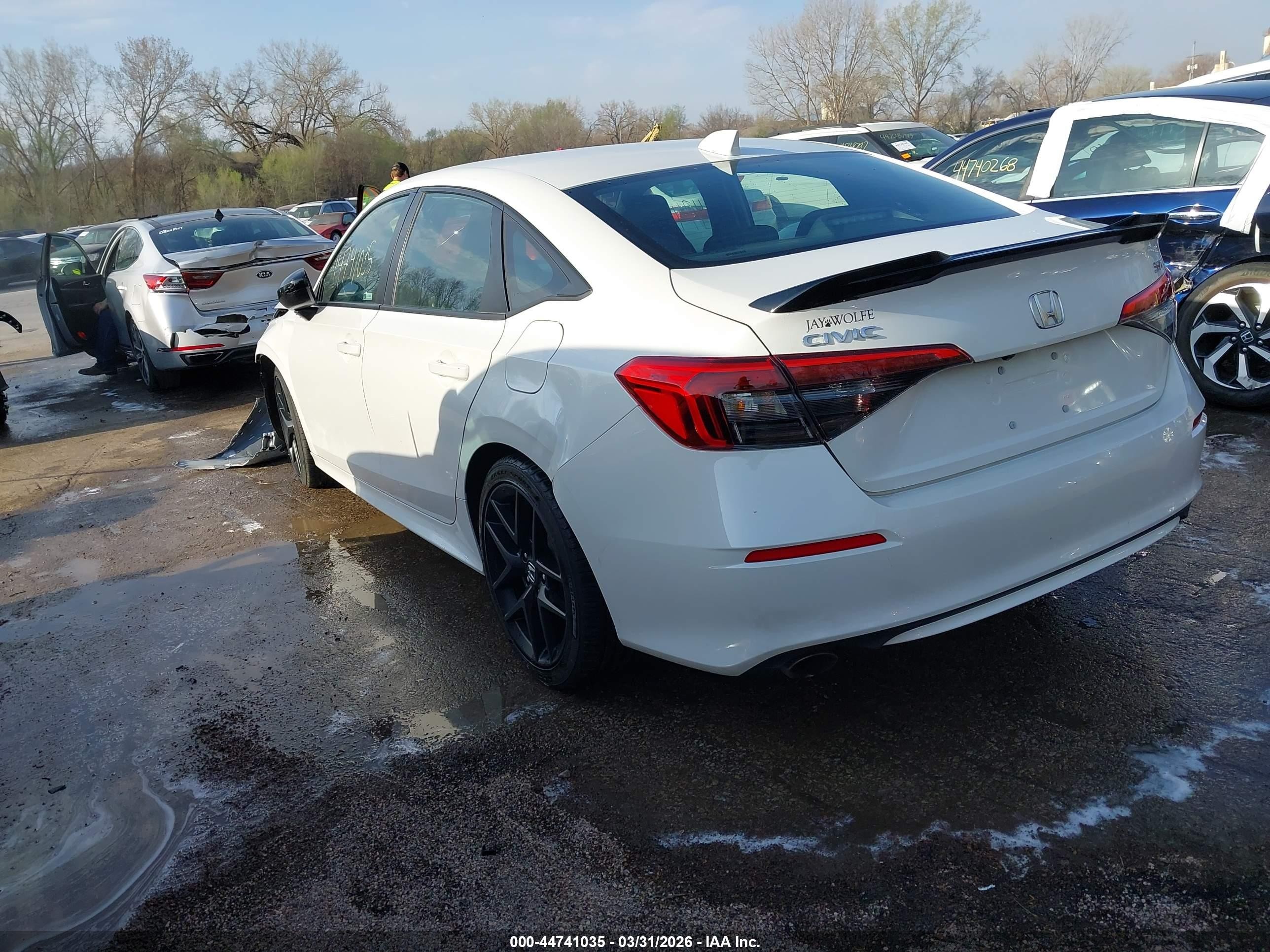 2024 Honda Civic Si Sedan White vin: 2HGFE1E52RH475259