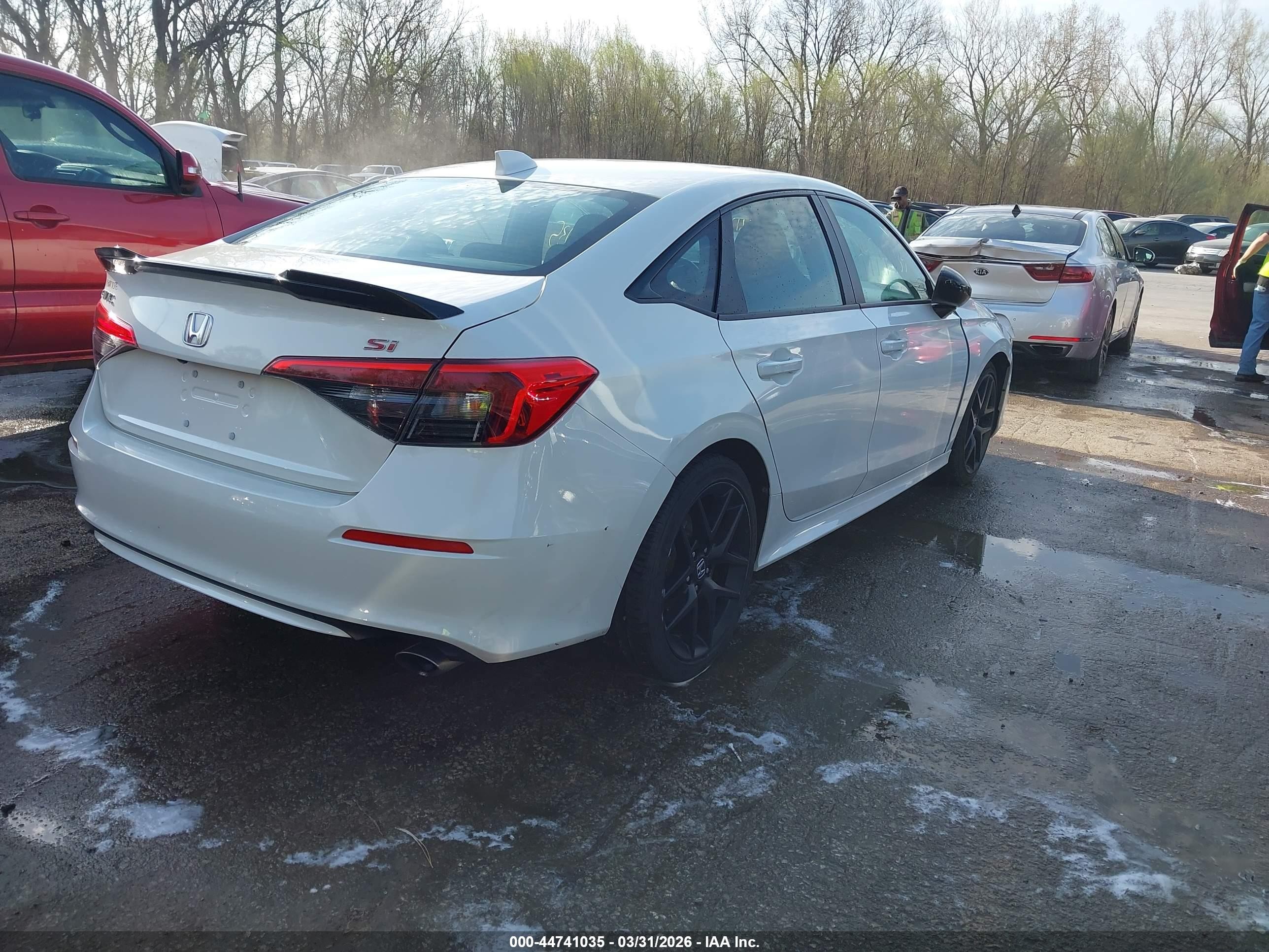 2024 Honda Civic Si Sedan White vin: 2HGFE1E52RH475259