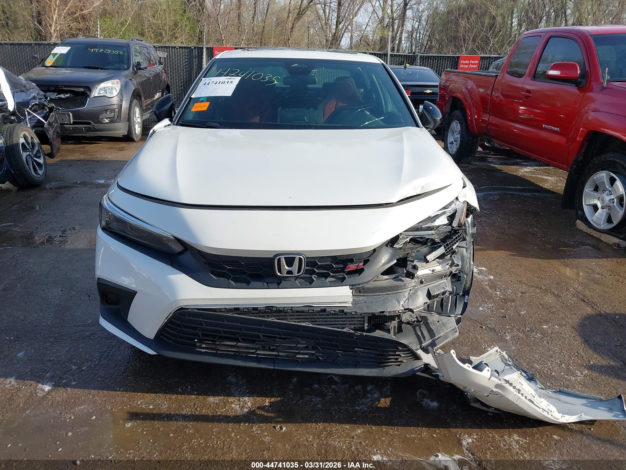 2024 Honda Civic Si Sedan White vin: 2HGFE1E52RH475259