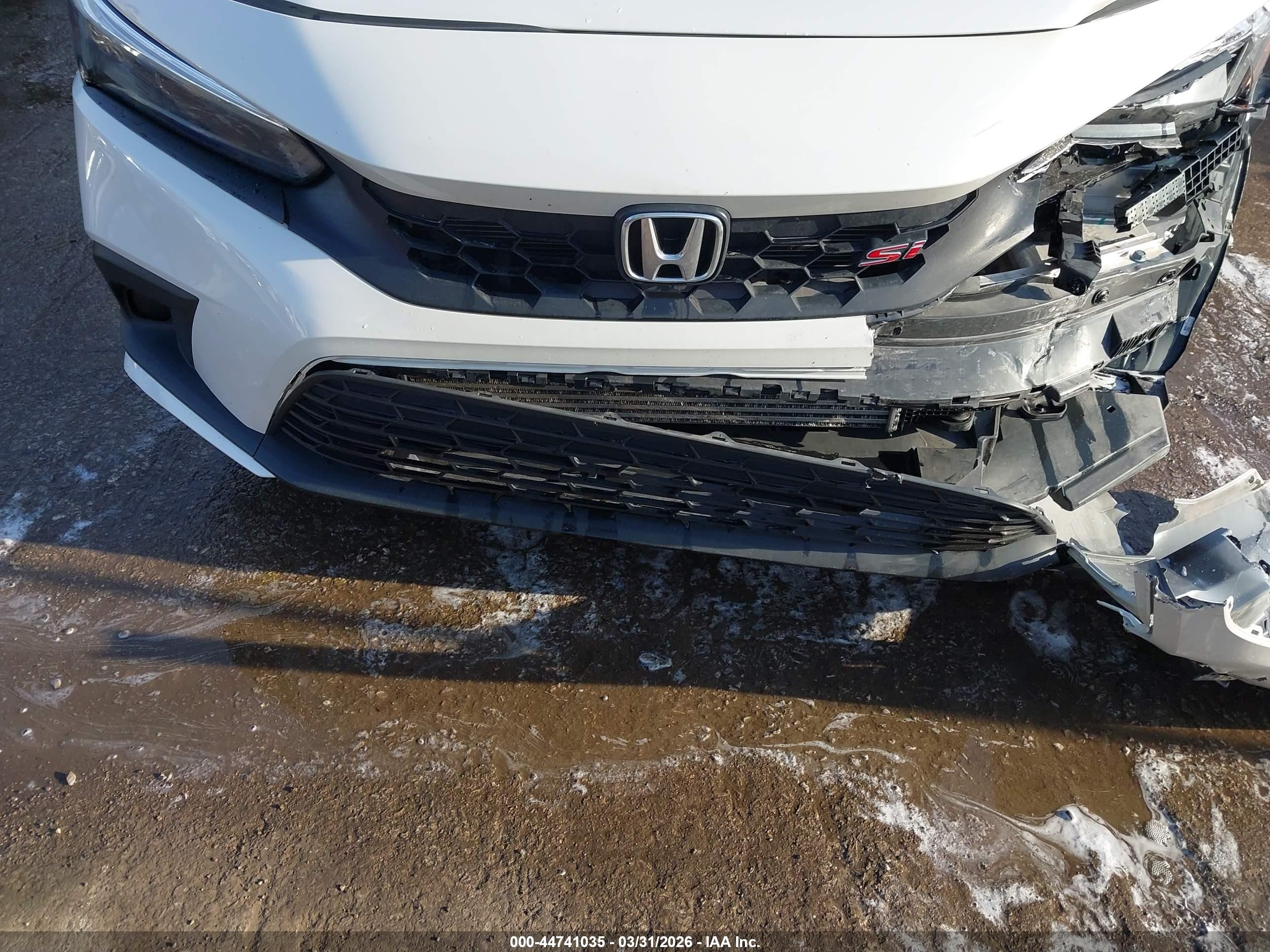 2024 Honda Civic Si Sedan White vin: 2HGFE1E52RH475259