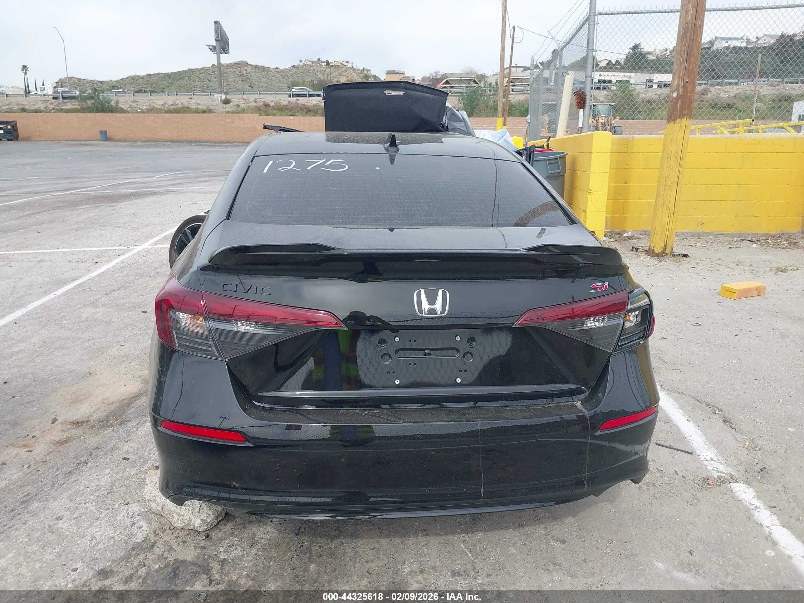 2026 Honda Civic Si Sedan Black vin: 2HGFE1E58TH471479