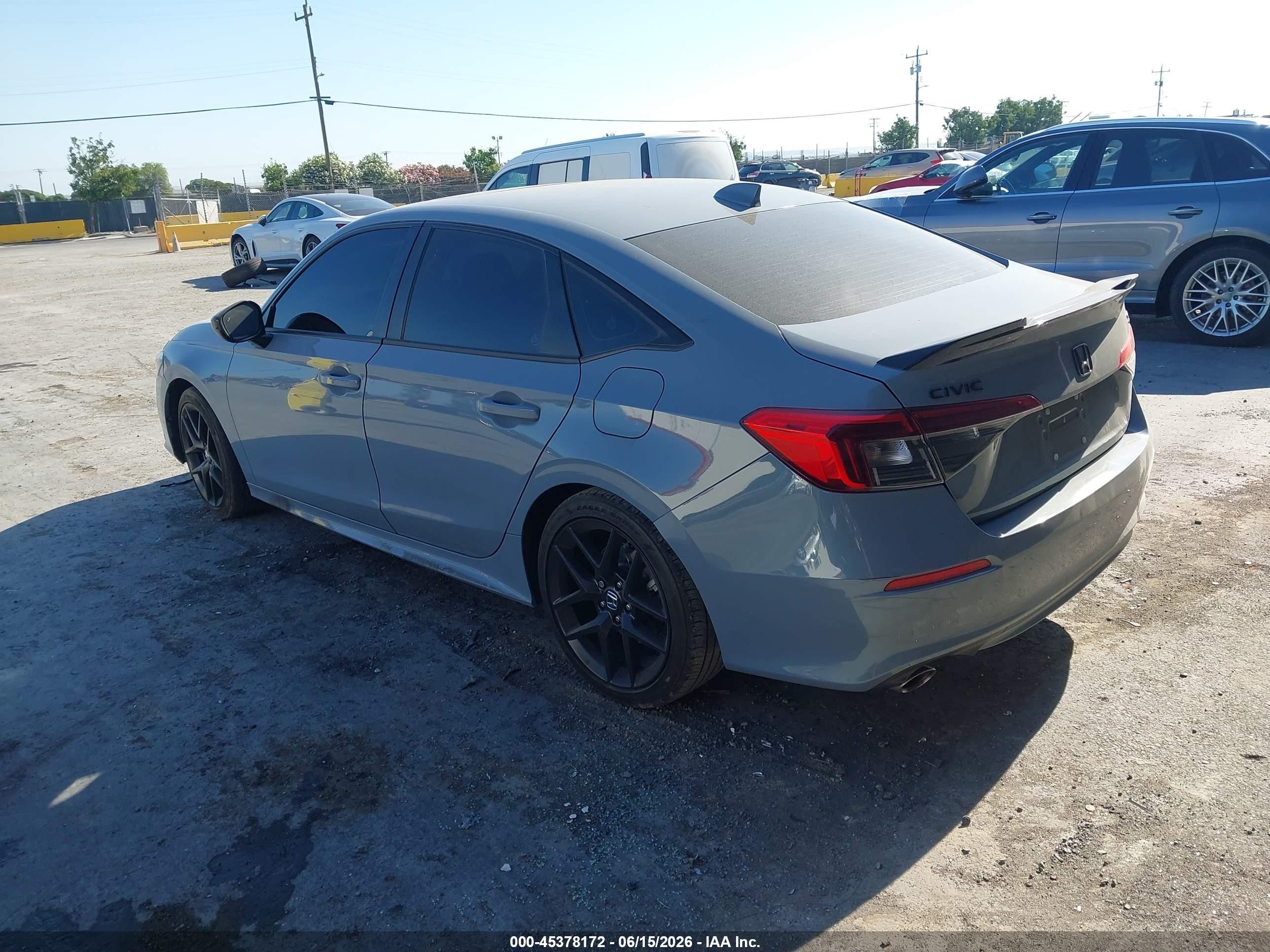 2023 Honda Civic Si Sedan Серый vin: 2HGFE1E5XPH474163