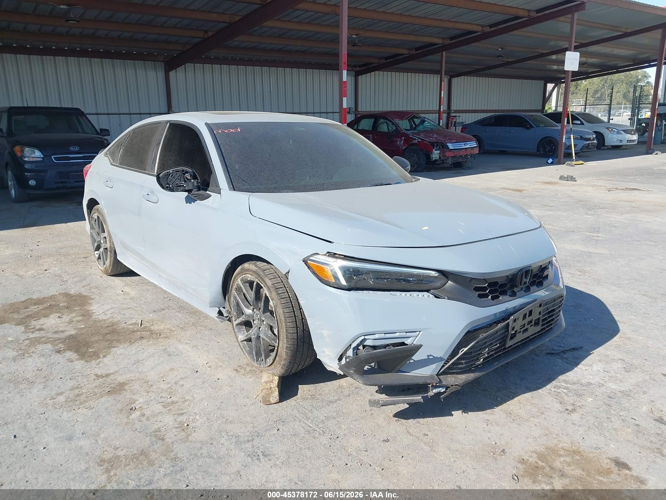 2023 Honda Civic Si Sedan Серый vin: 2HGFE1E5XPH474163