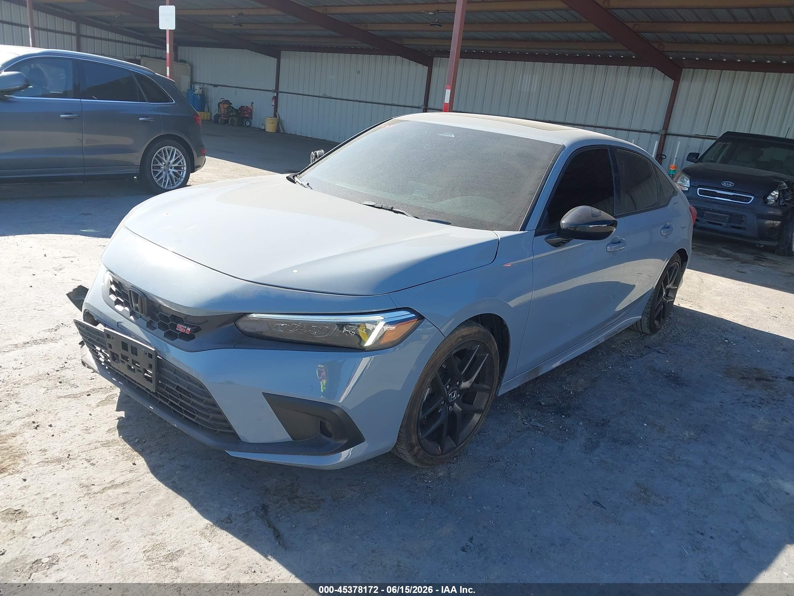 2023 Honda Civic Si Sedan Серый vin: 2HGFE1E5XPH474163