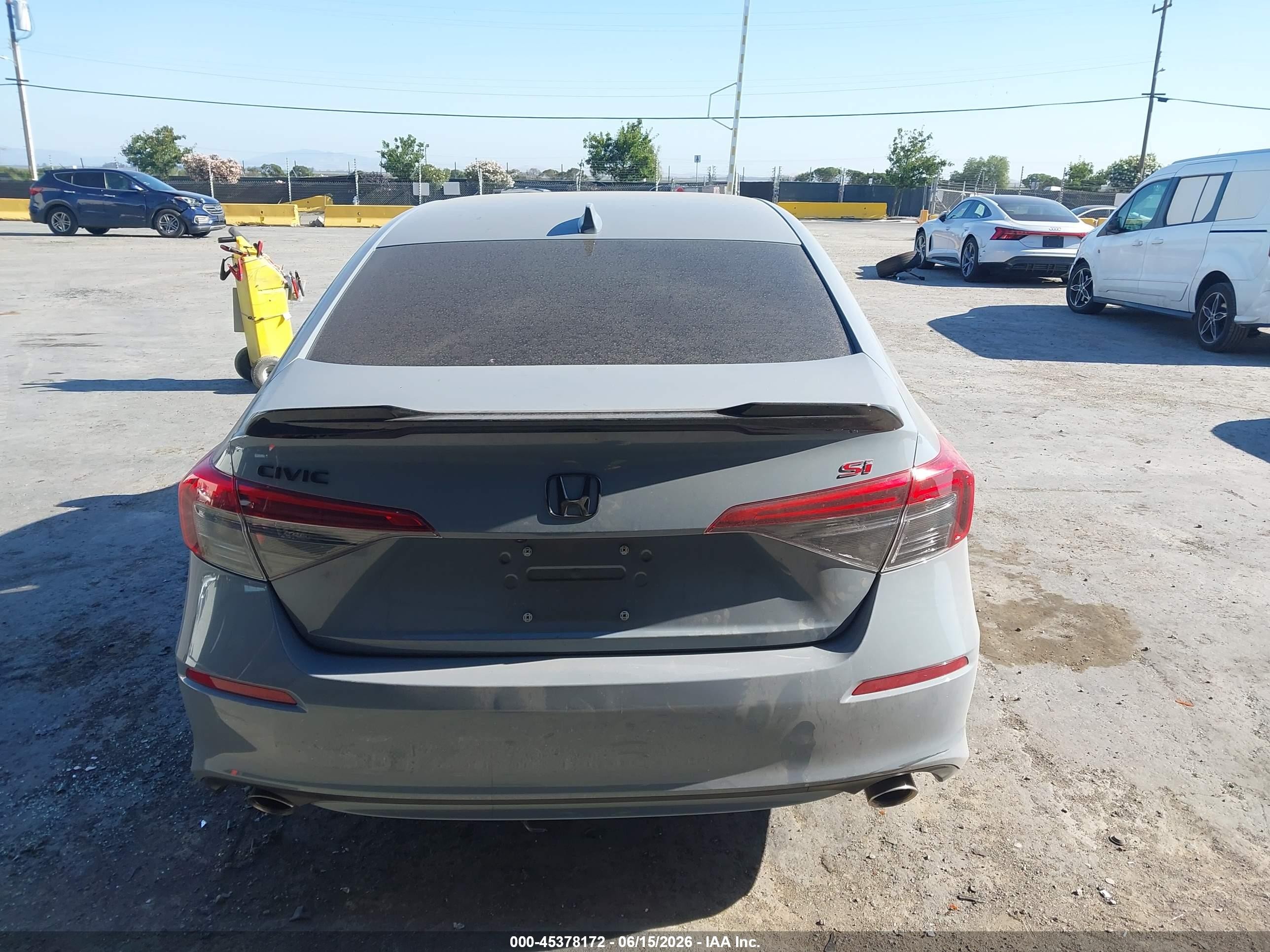 2023 Honda Civic Si Sedan Серый vin: 2HGFE1E5XPH474163