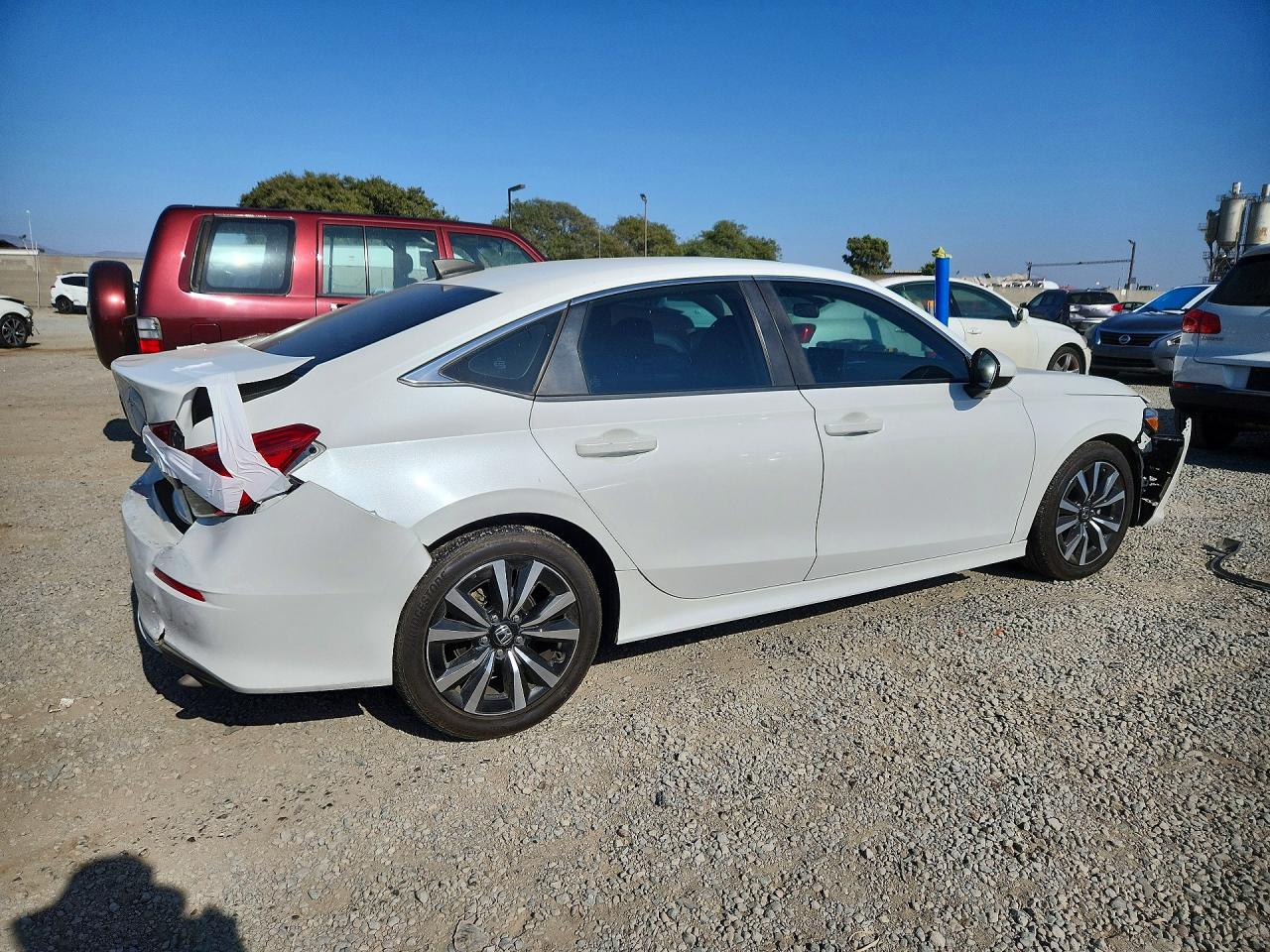 2022 Honda Civic Ex White vin: 2HGFE1F70NH318985