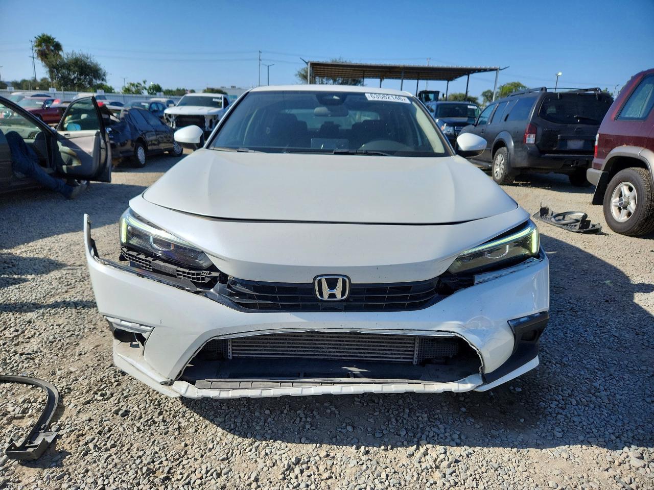 2022 Honda Civic Ex White vin: 2HGFE1F70NH318985