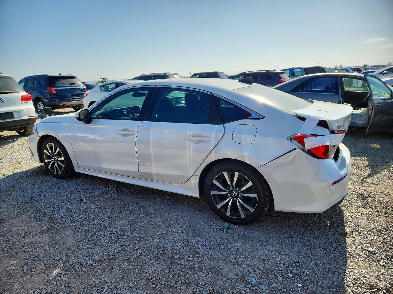 2022 Honda Civic Ex White vin: 2HGFE1F70NH318985
