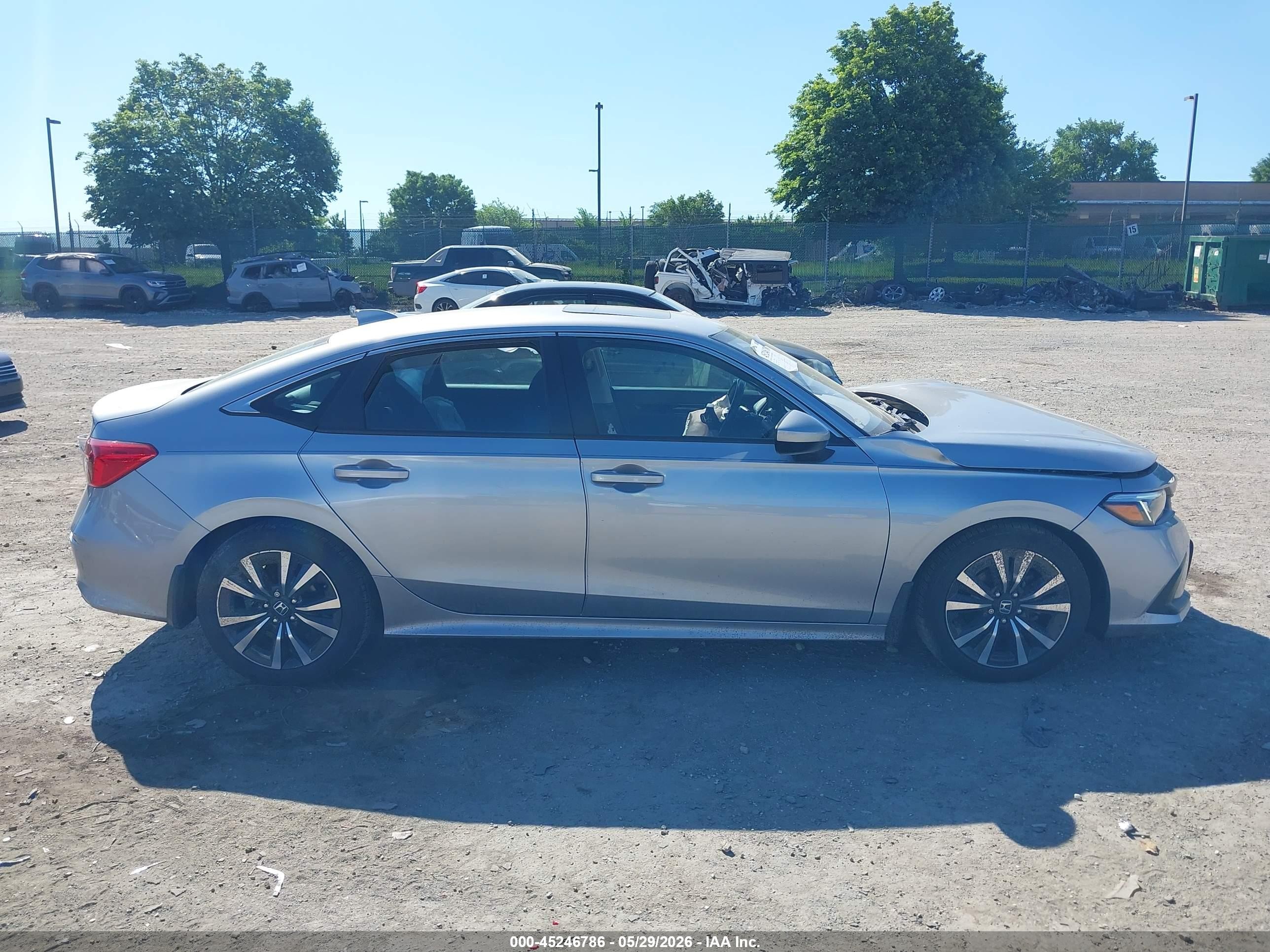 2022 Honda Civic Ex Silver vin: 2HGFE1F71NH311995