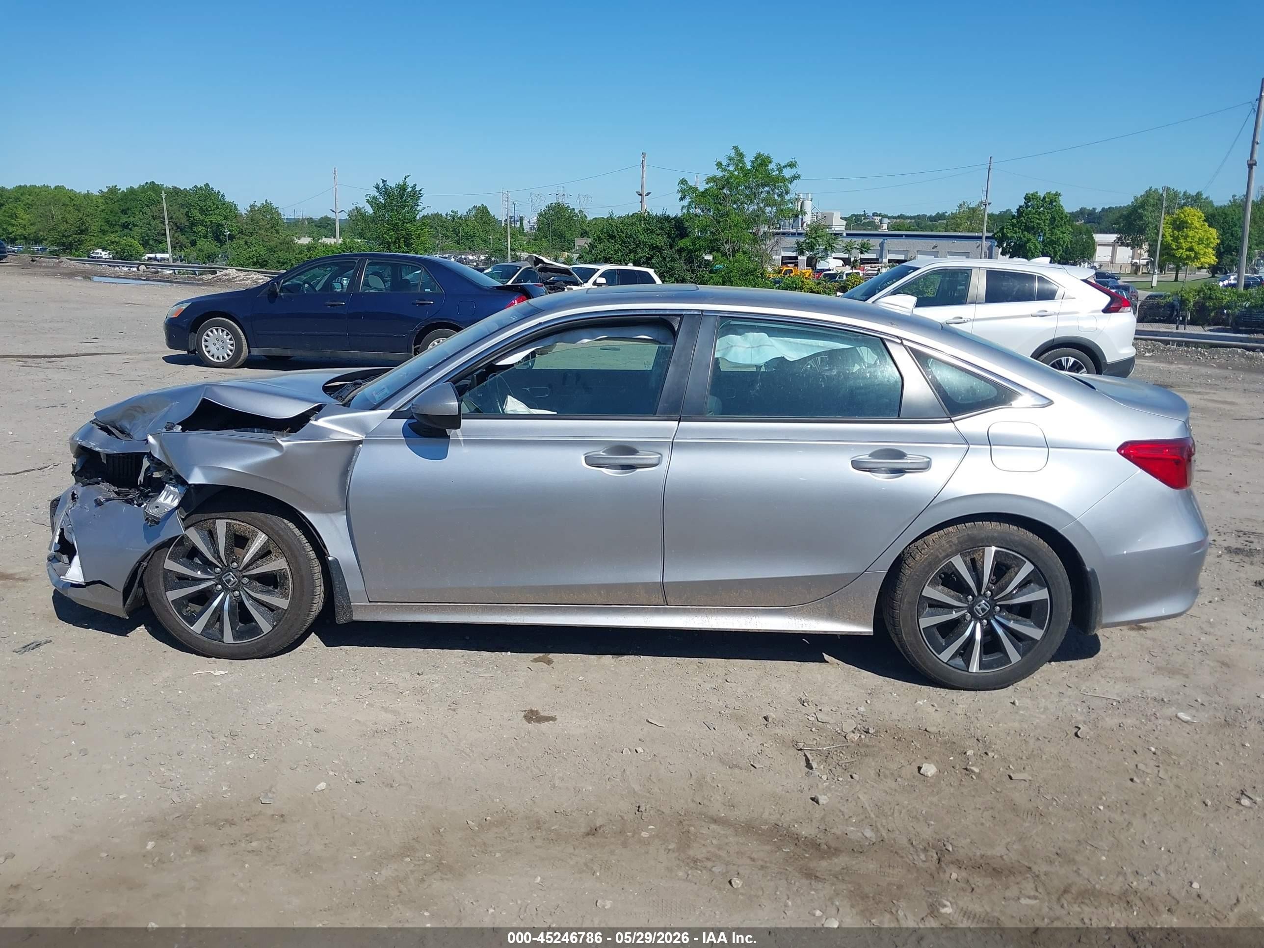 2022 Honda Civic Ex Silver vin: 2HGFE1F71NH311995