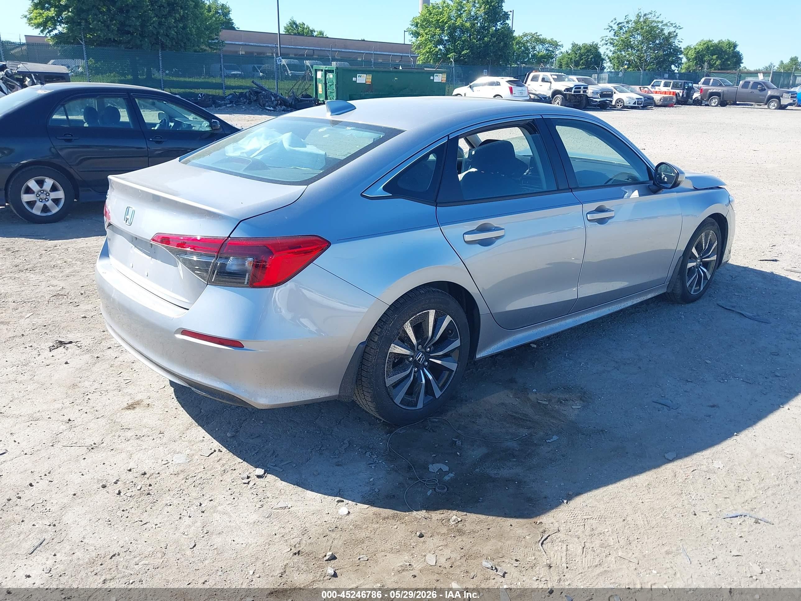 2022 Honda Civic Ex Silver vin: 2HGFE1F71NH311995