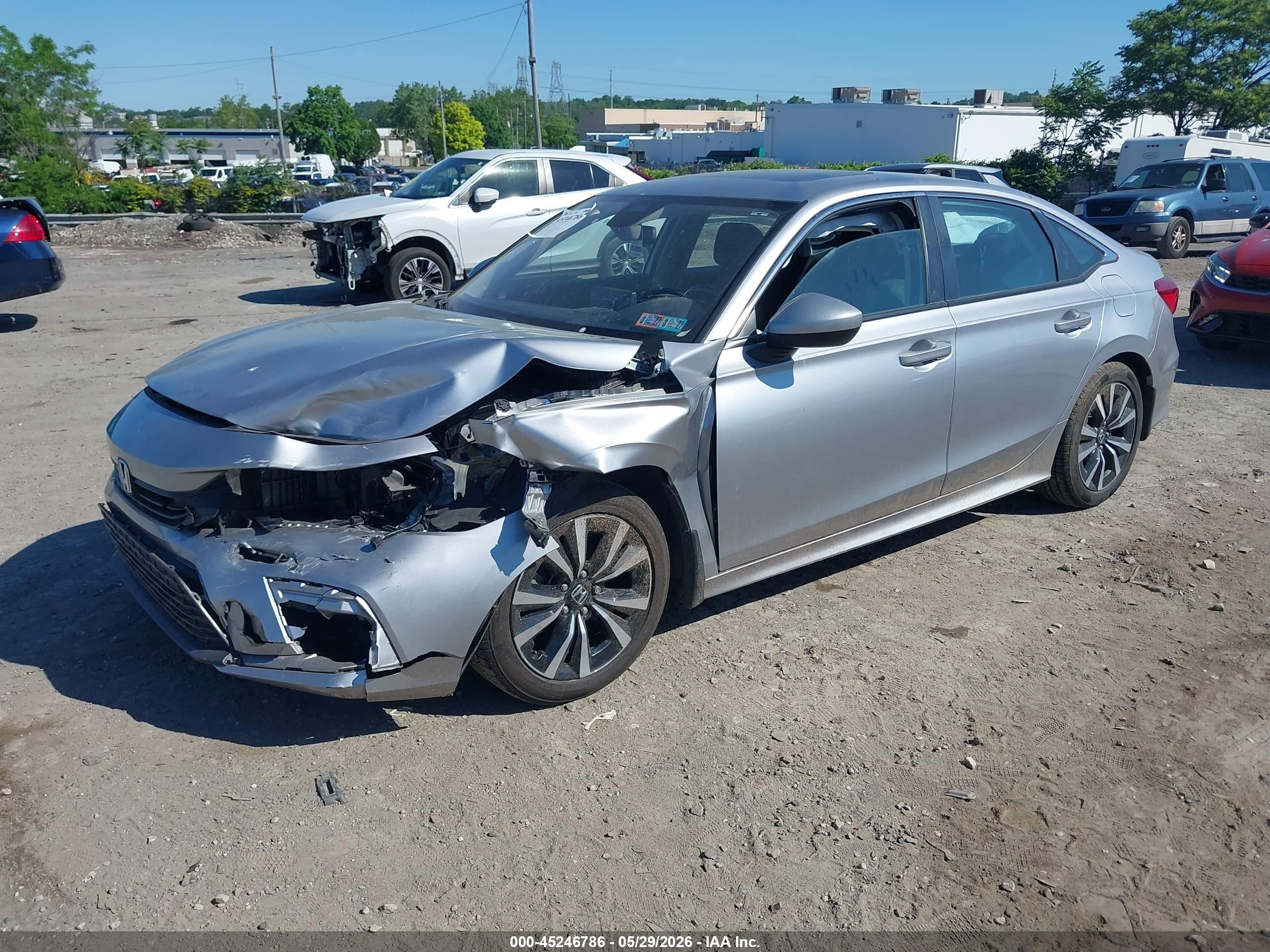 2022 Honda Civic Ex Silver vin: 2HGFE1F71NH311995