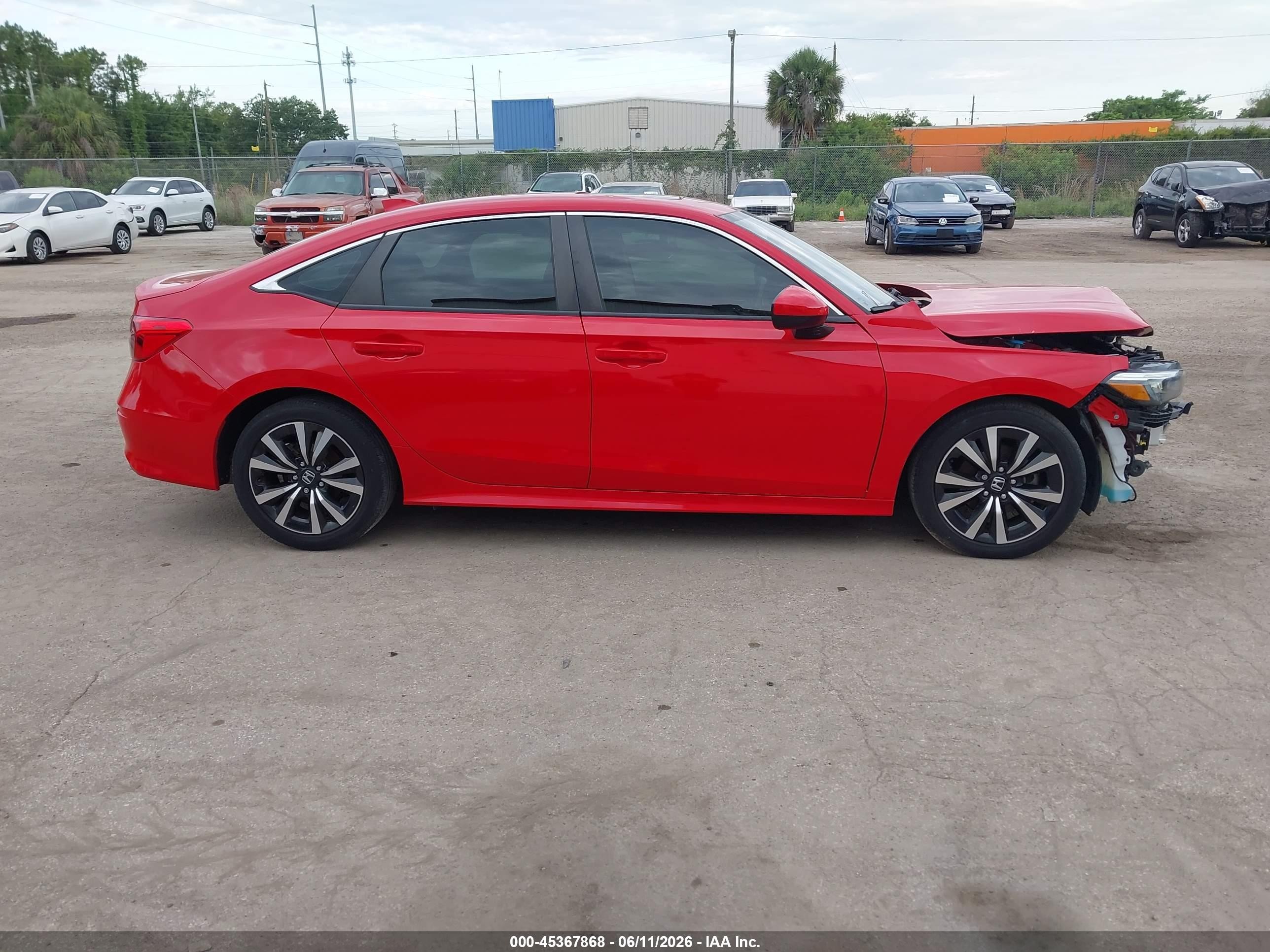 2023 Honda Civic Ex/ex W/o Bsi Red vin: 2HGFE1F74PH322248