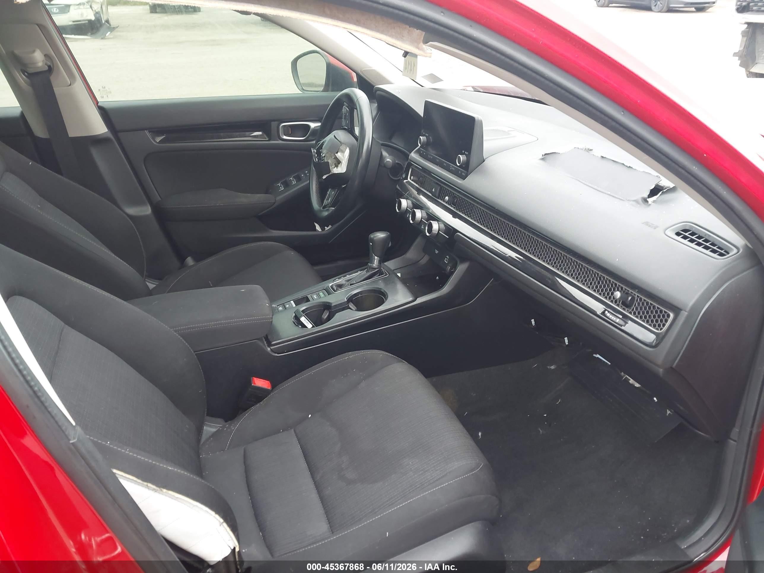 2023 Honda Civic Ex/ex W/o Bsi Red vin: 2HGFE1F74PH322248