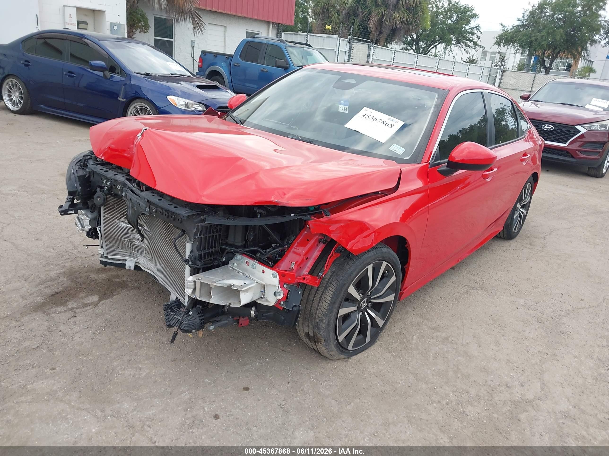 2023 Honda Civic Ex/ex W/o Bsi Red vin: 2HGFE1F74PH322248