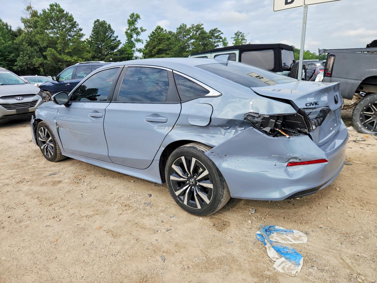 2024 Honda Civic Ex Gray vin: 2HGFE1F75RH332225