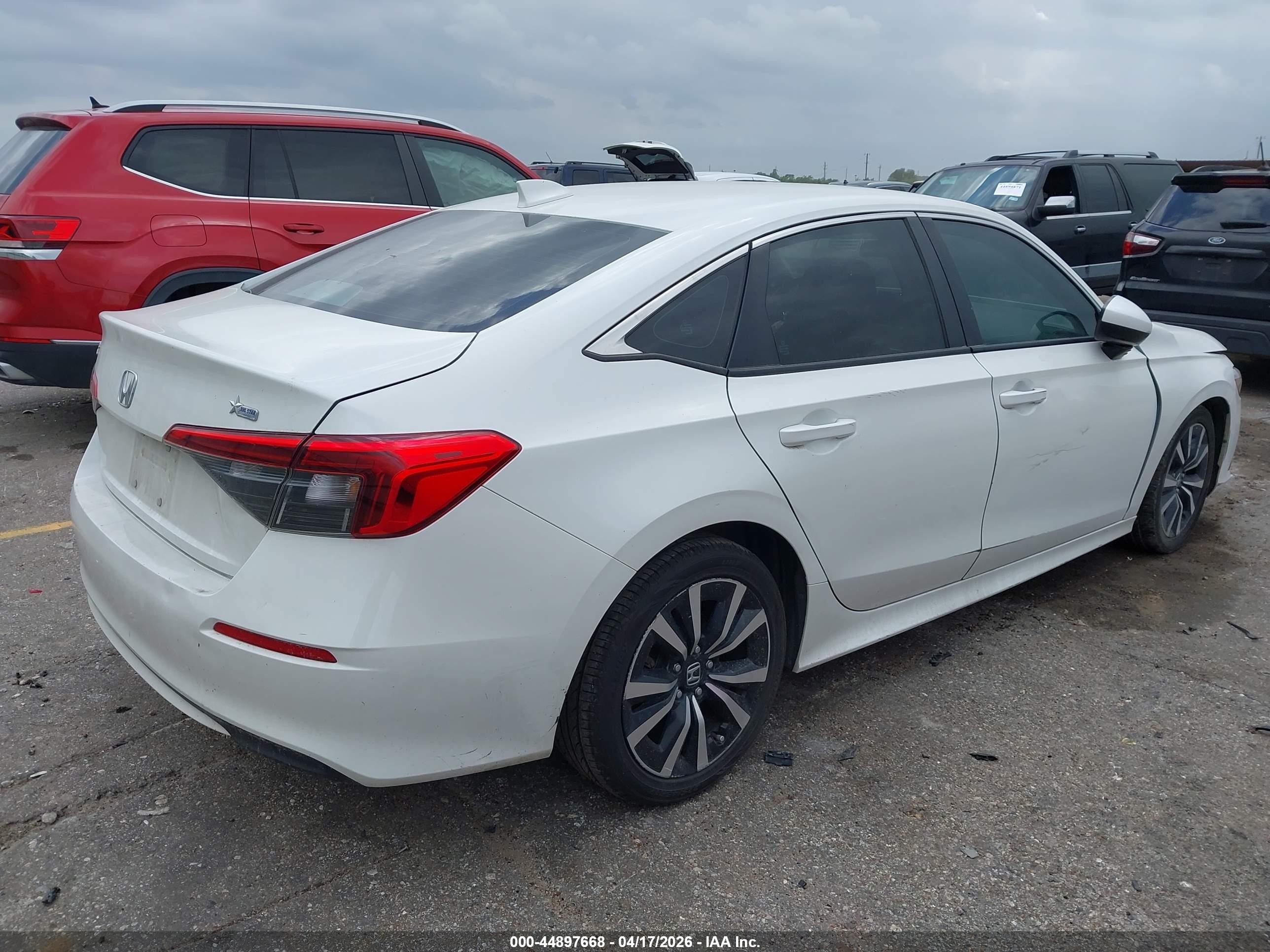 2024 Honda Civic Ex White vin: 2HGFE1F76RH335750