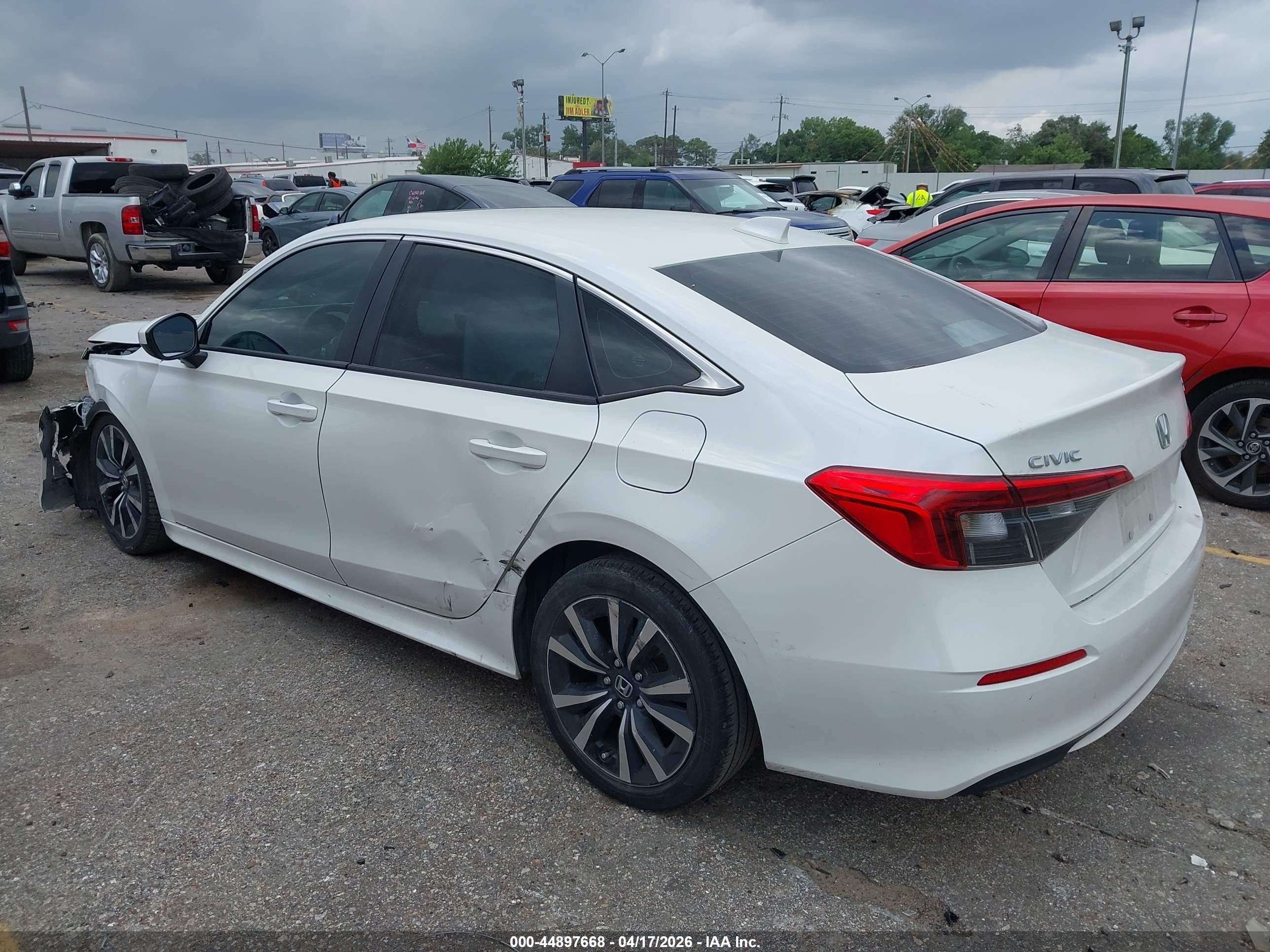 2024 Honda Civic Ex White vin: 2HGFE1F76RH335750