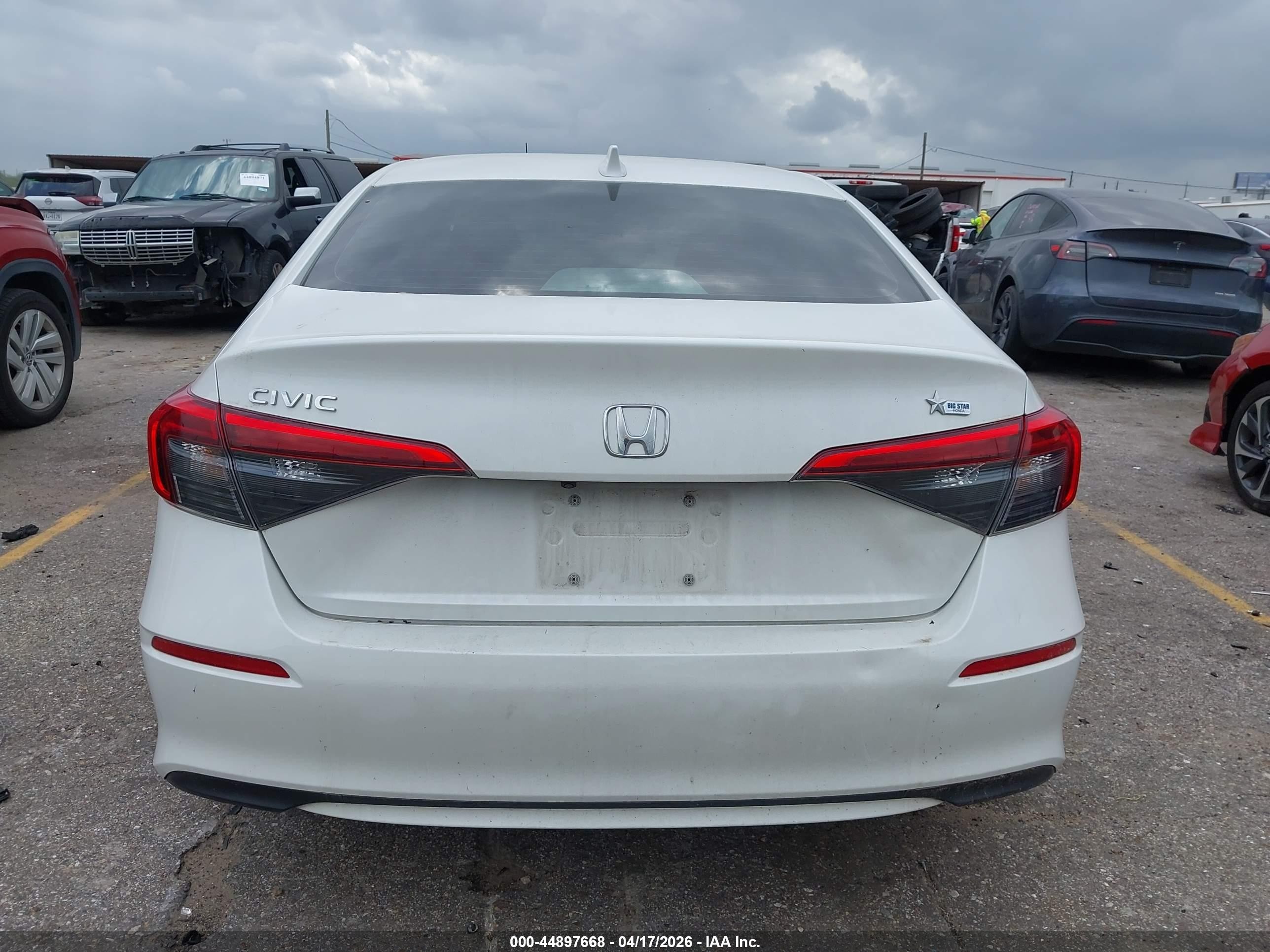 2024 Honda Civic Ex White vin: 2HGFE1F76RH335750