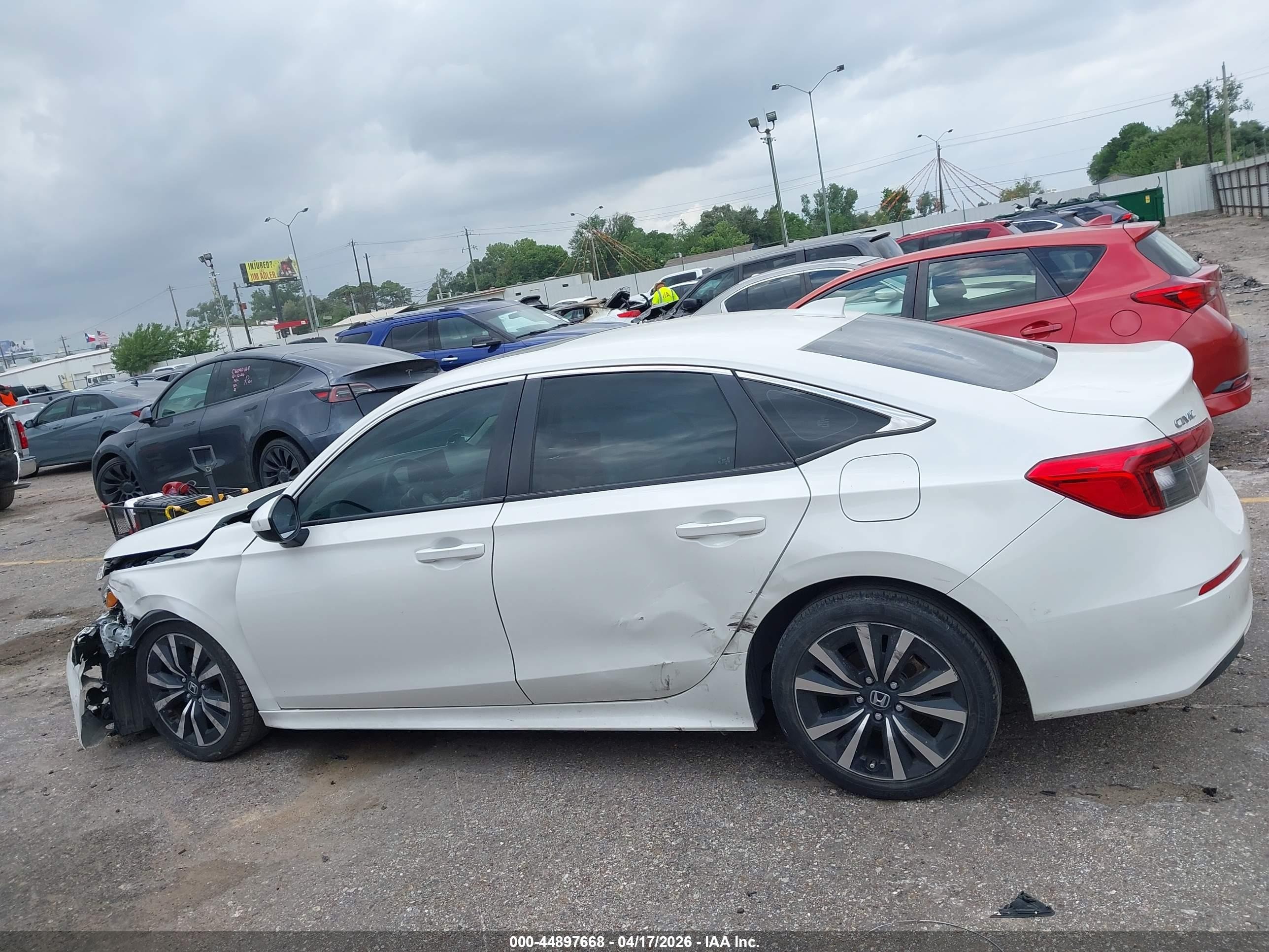 2024 Honda Civic Ex White vin: 2HGFE1F76RH335750