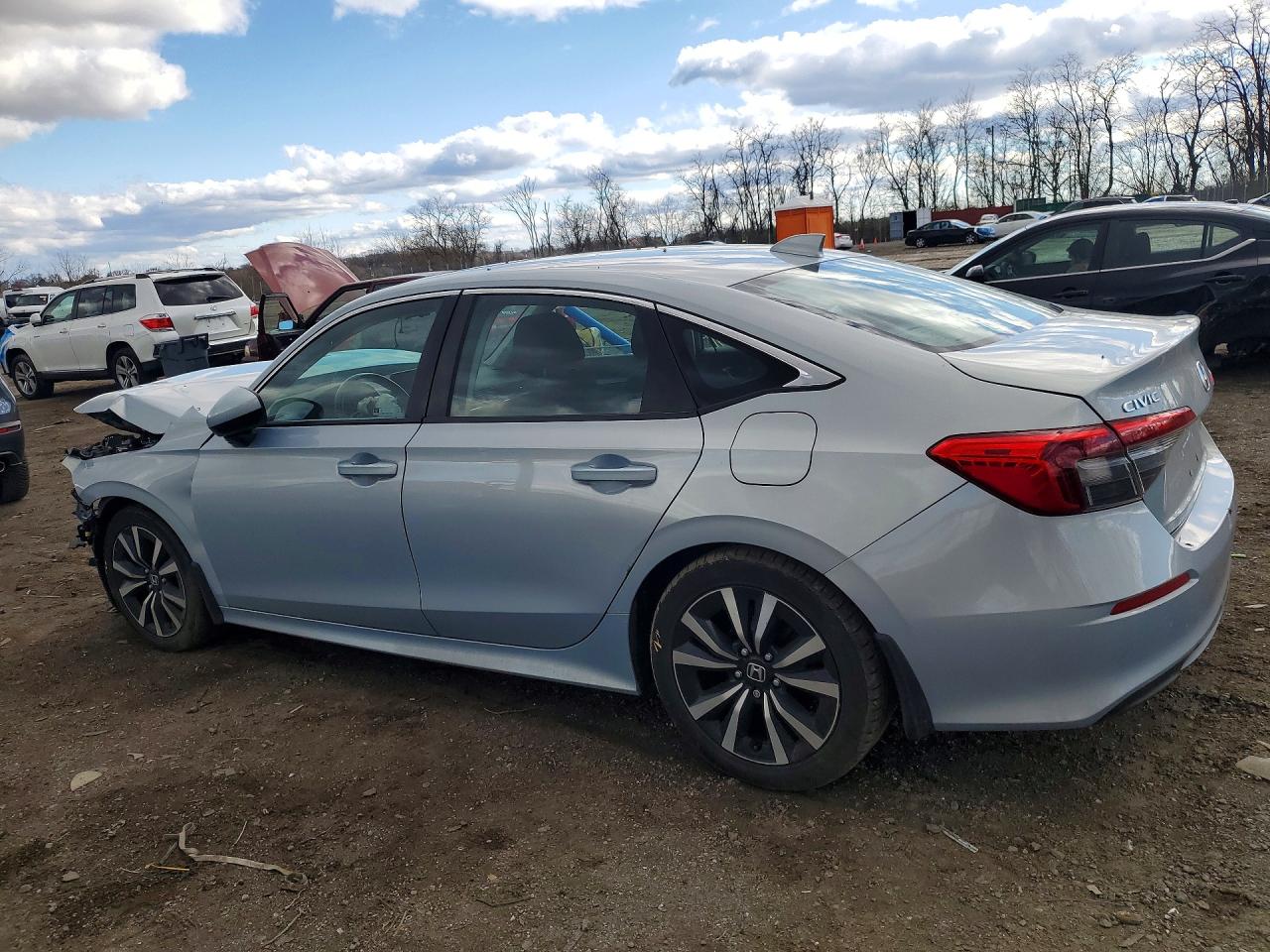 2022 Honda Civic Ex Silver vin: 2HGFE1F77NH307577