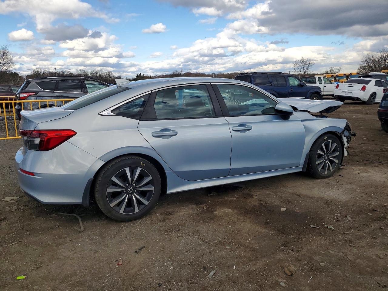 2022 Honda Civic Ex Silver vin: 2HGFE1F77NH307577