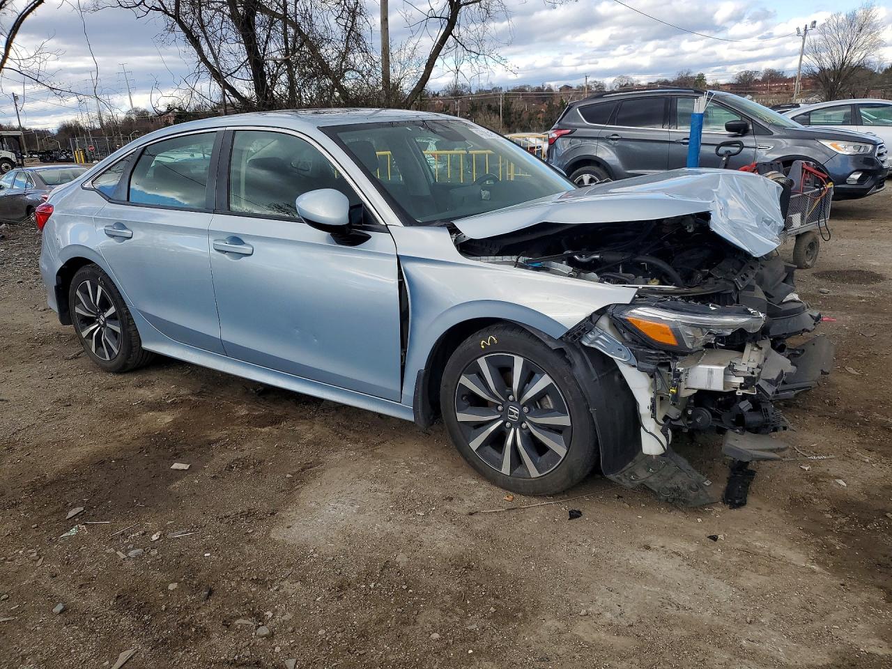 2022 Honda Civic Ex Silver vin: 2HGFE1F77NH307577