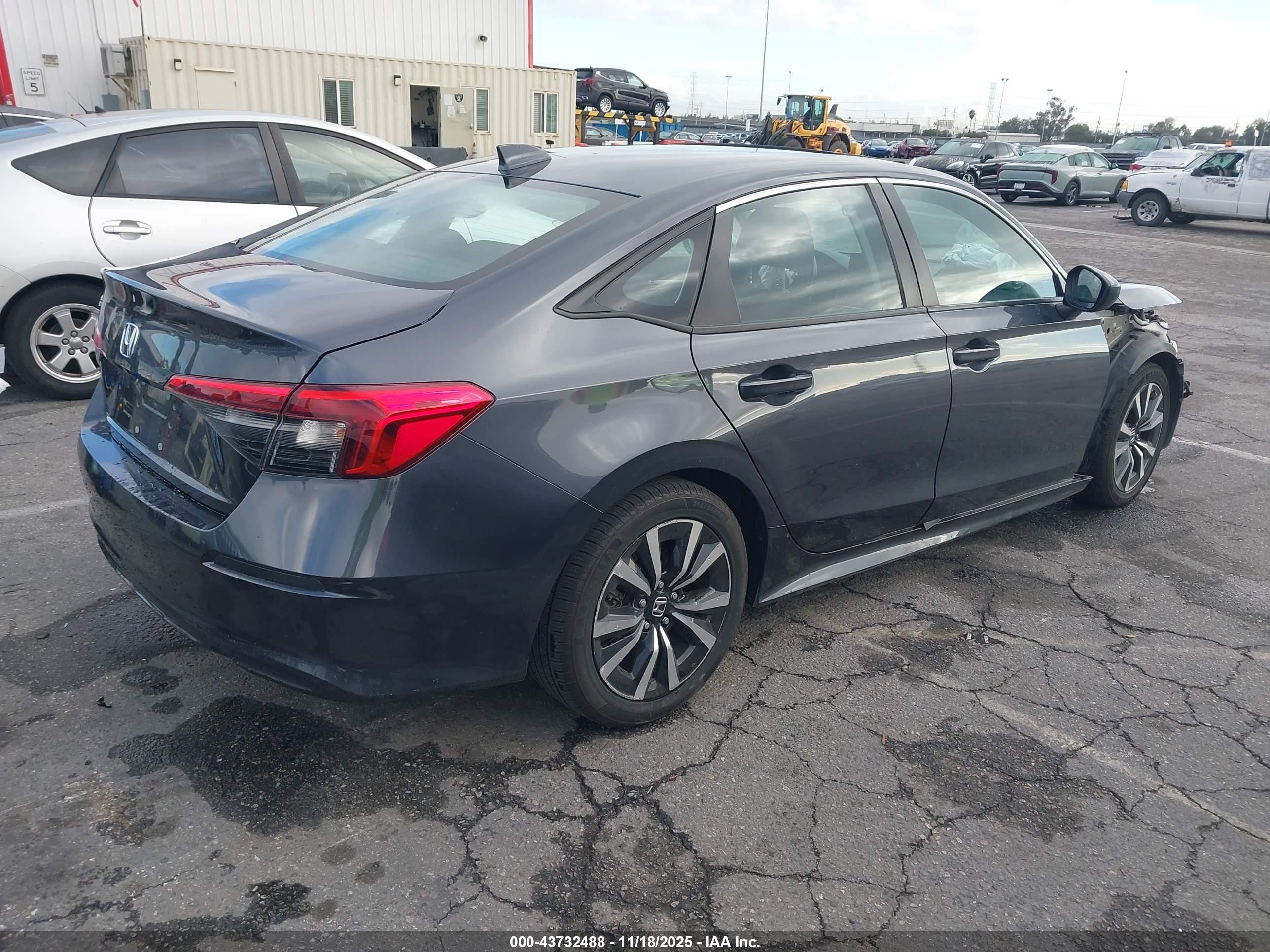 2022 Honda Civic Ex Серый vin: 2HGFE1F77NH318577
