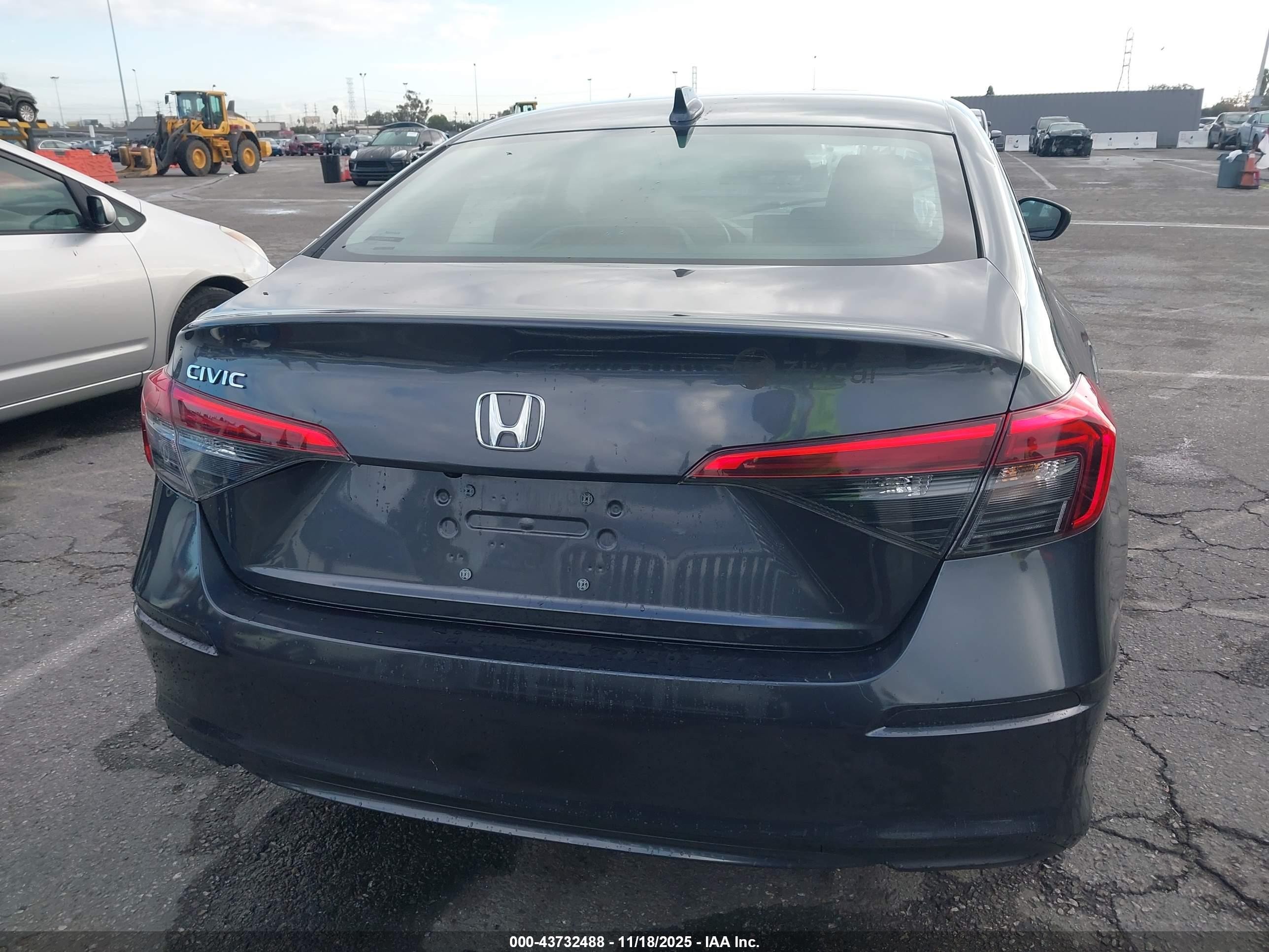 2022 Honda Civic Ex Серый vin: 2HGFE1F77NH318577