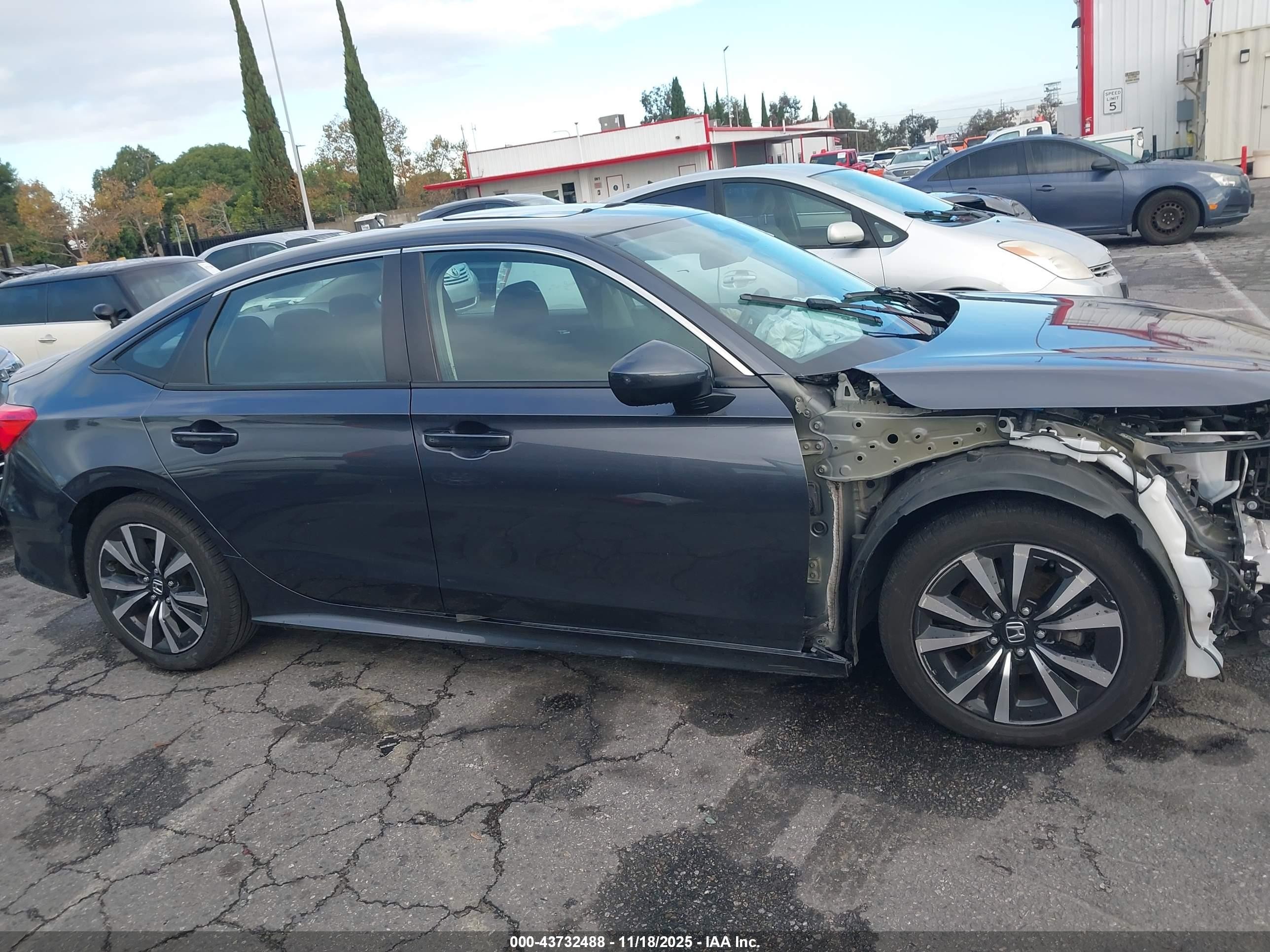 2022 Honda Civic Ex Серый vin: 2HGFE1F77NH318577