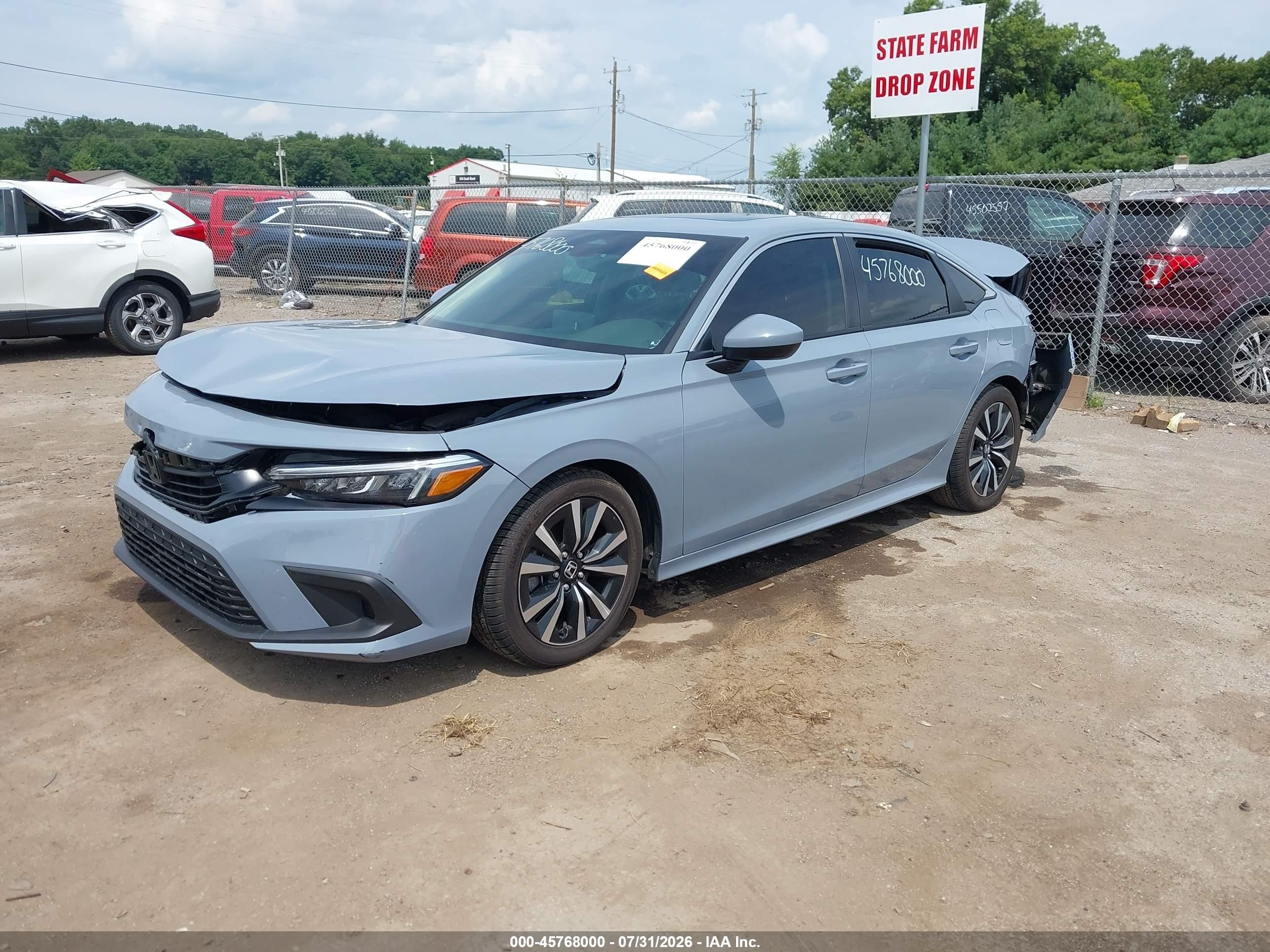 2024 Honda Civic Ex Light Blue vin: 2HGFE1F77RH335837