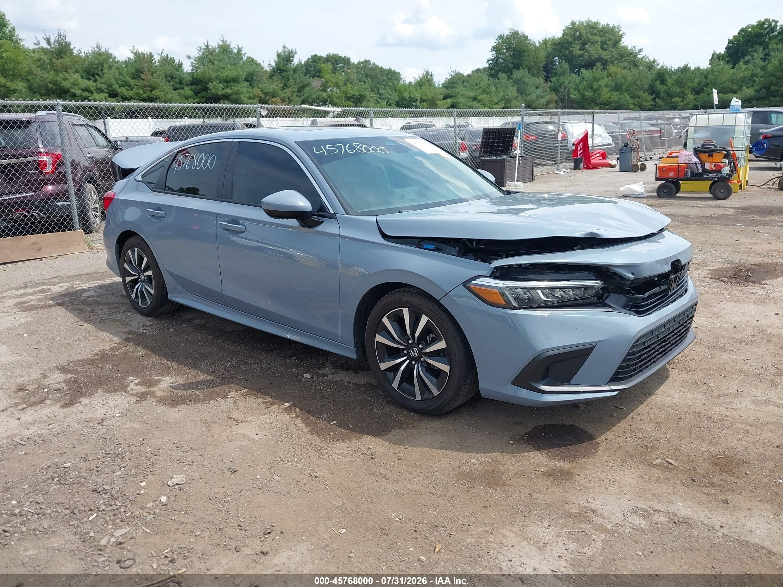 2024 Honda Civic Ex Light Blue vin: 2HGFE1F77RH335837