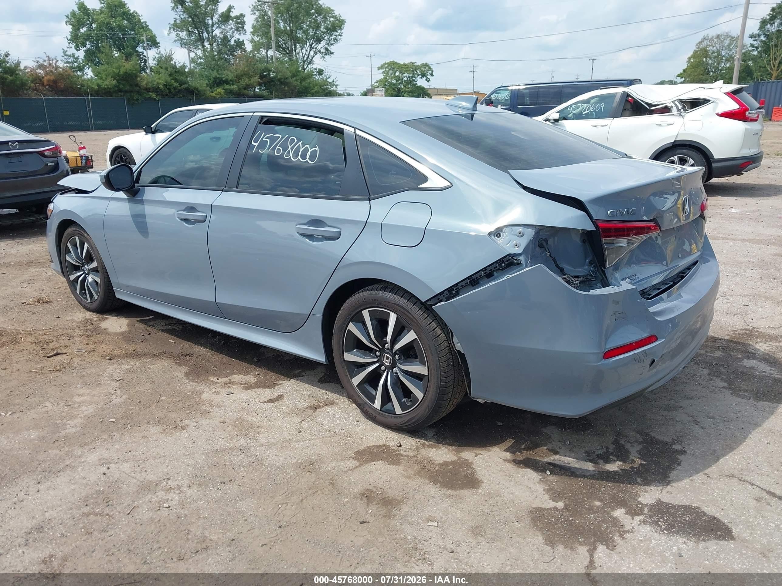 2024 Honda Civic Ex Light Blue vin: 2HGFE1F77RH335837