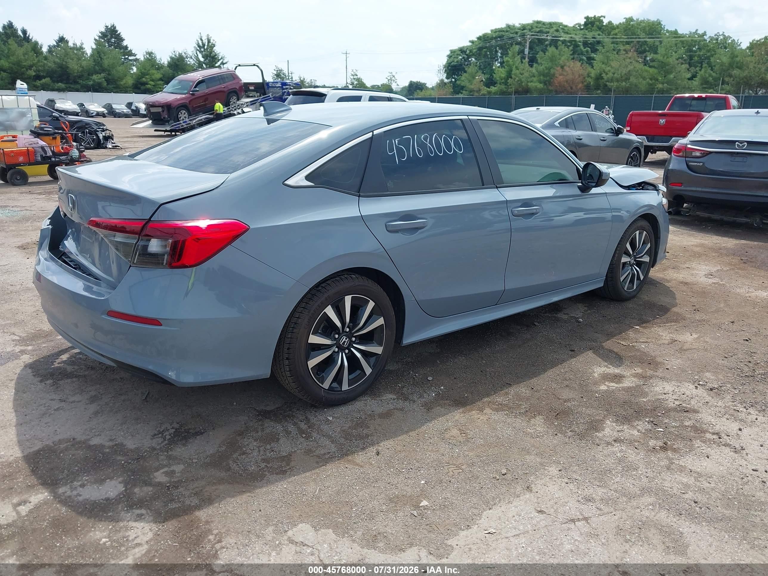 2024 Honda Civic Ex Light Blue vin: 2HGFE1F77RH335837