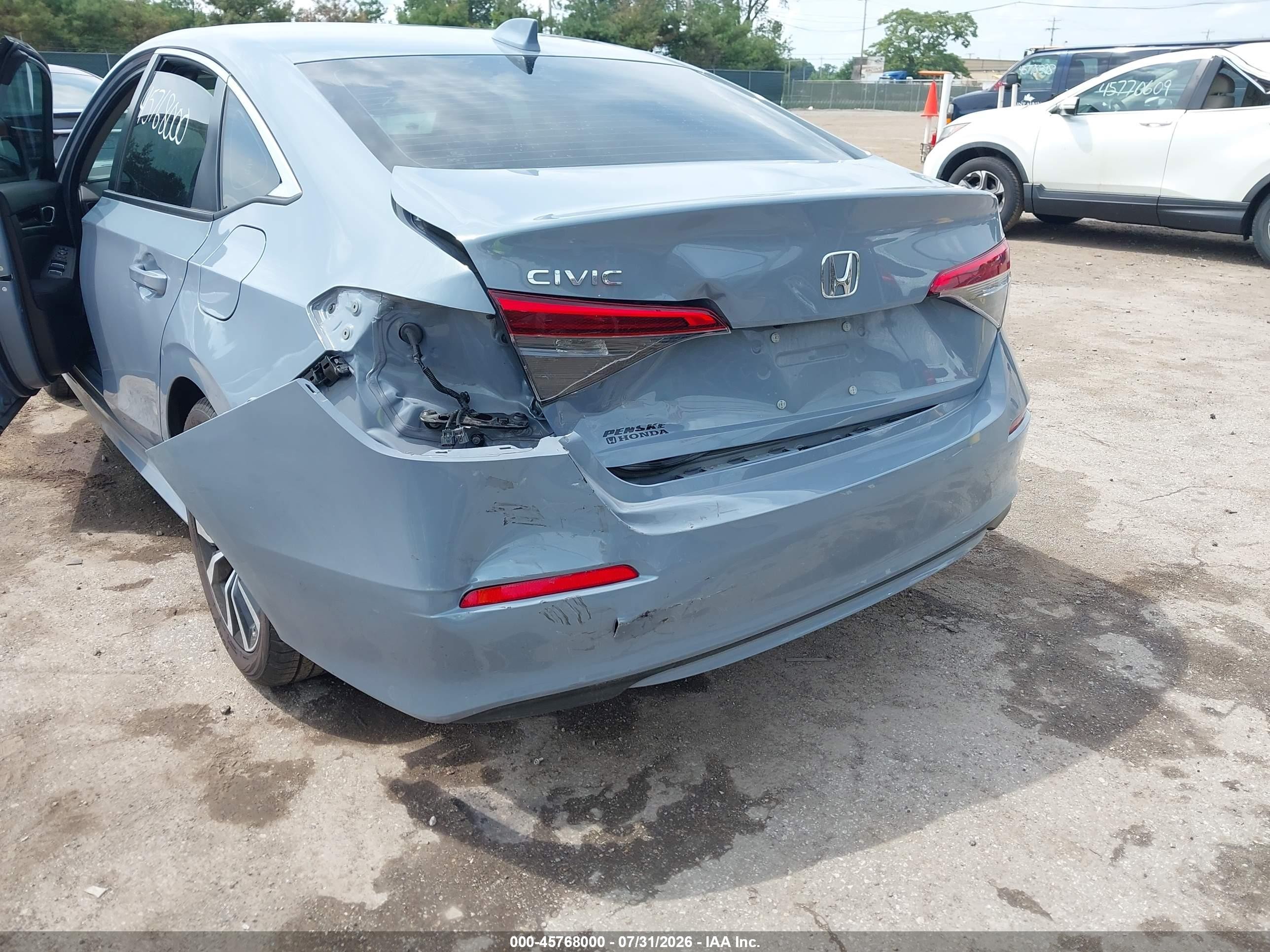 2024 Honda Civic Ex Light Blue vin: 2HGFE1F77RH335837